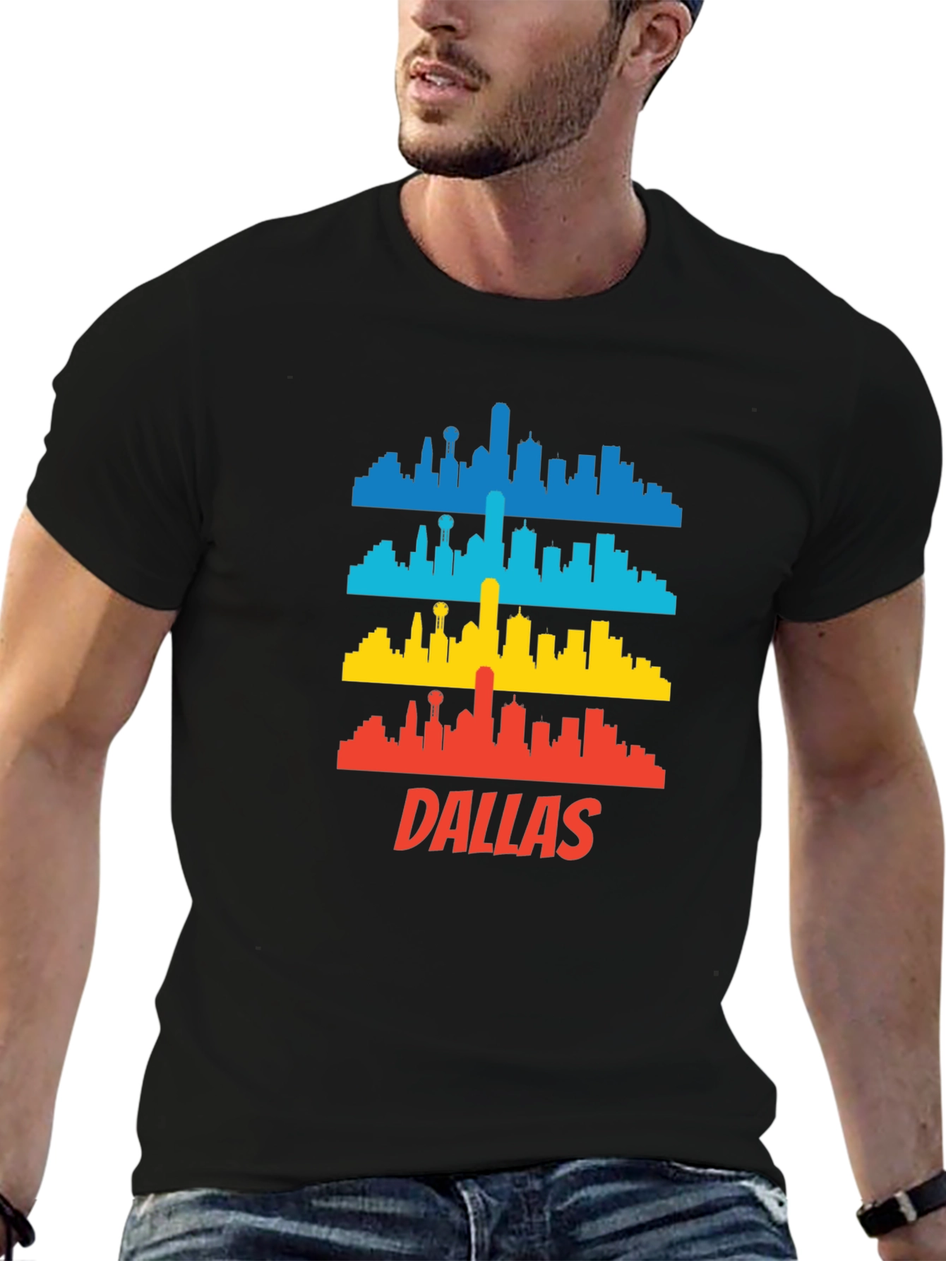 Dallas Skyline Graphic Tee - Cool Cityscape T-Shirt