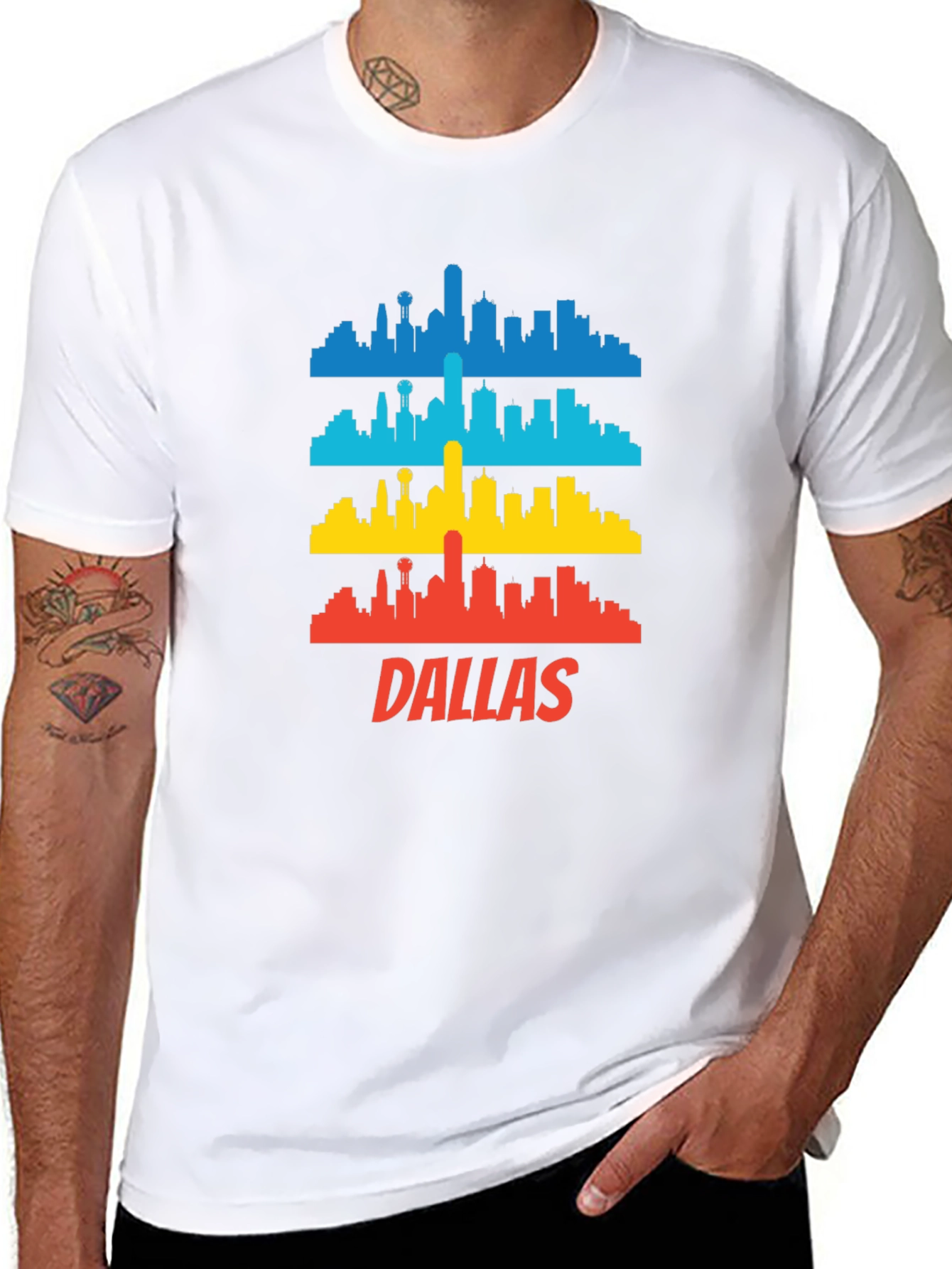 Dallas Skyline Graphic Tee - Cool Cityscape T-Shirt