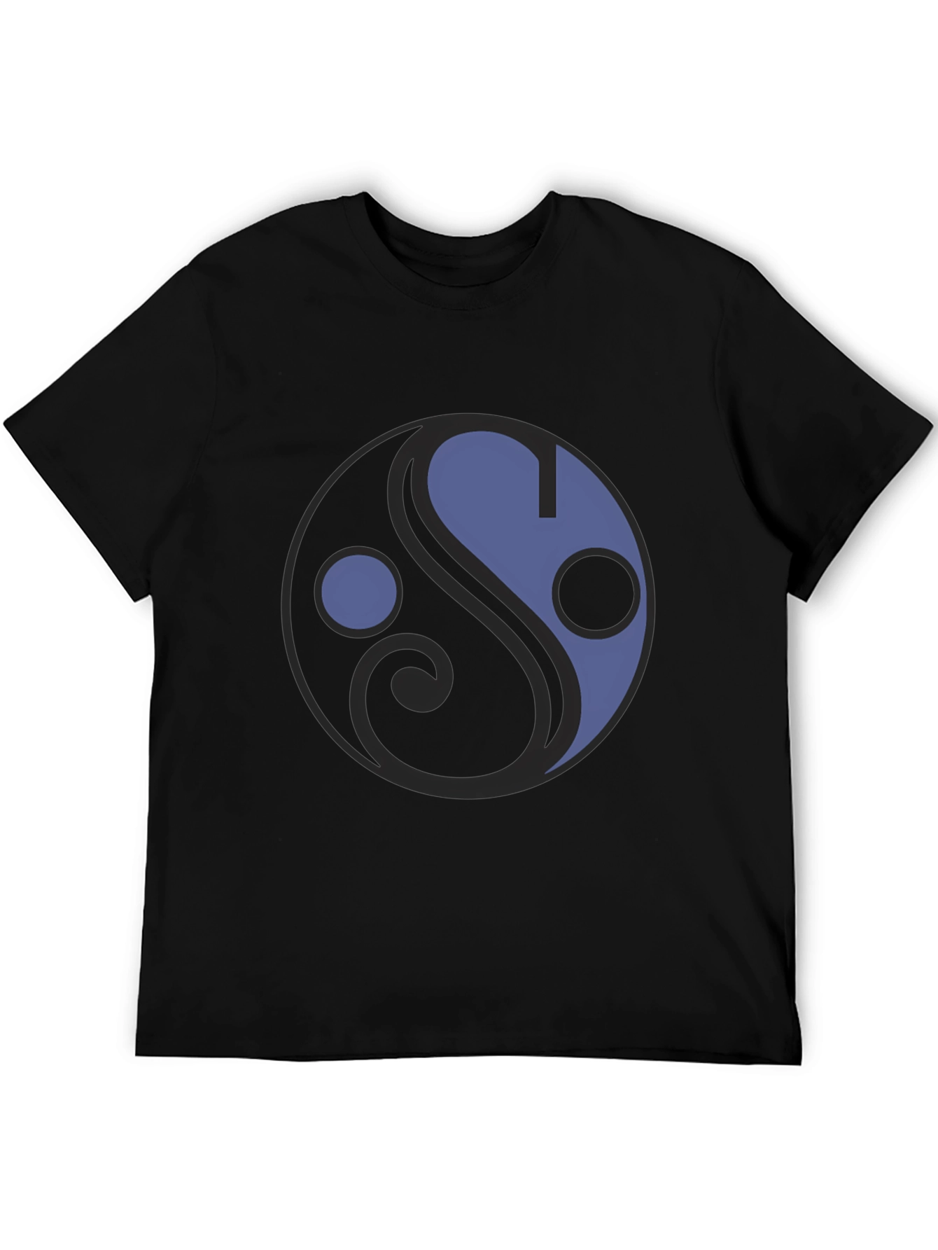 Yin Yang Style Graphic Tee - Unisex Black T-Shirt