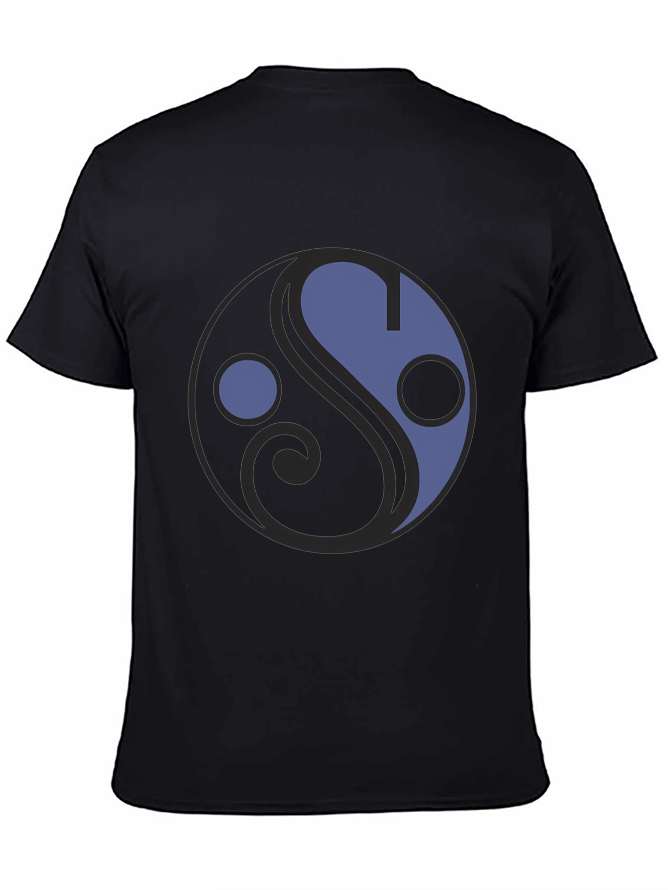 Yin Yang Style Graphic Tee - Unisex Black T-Shirt
