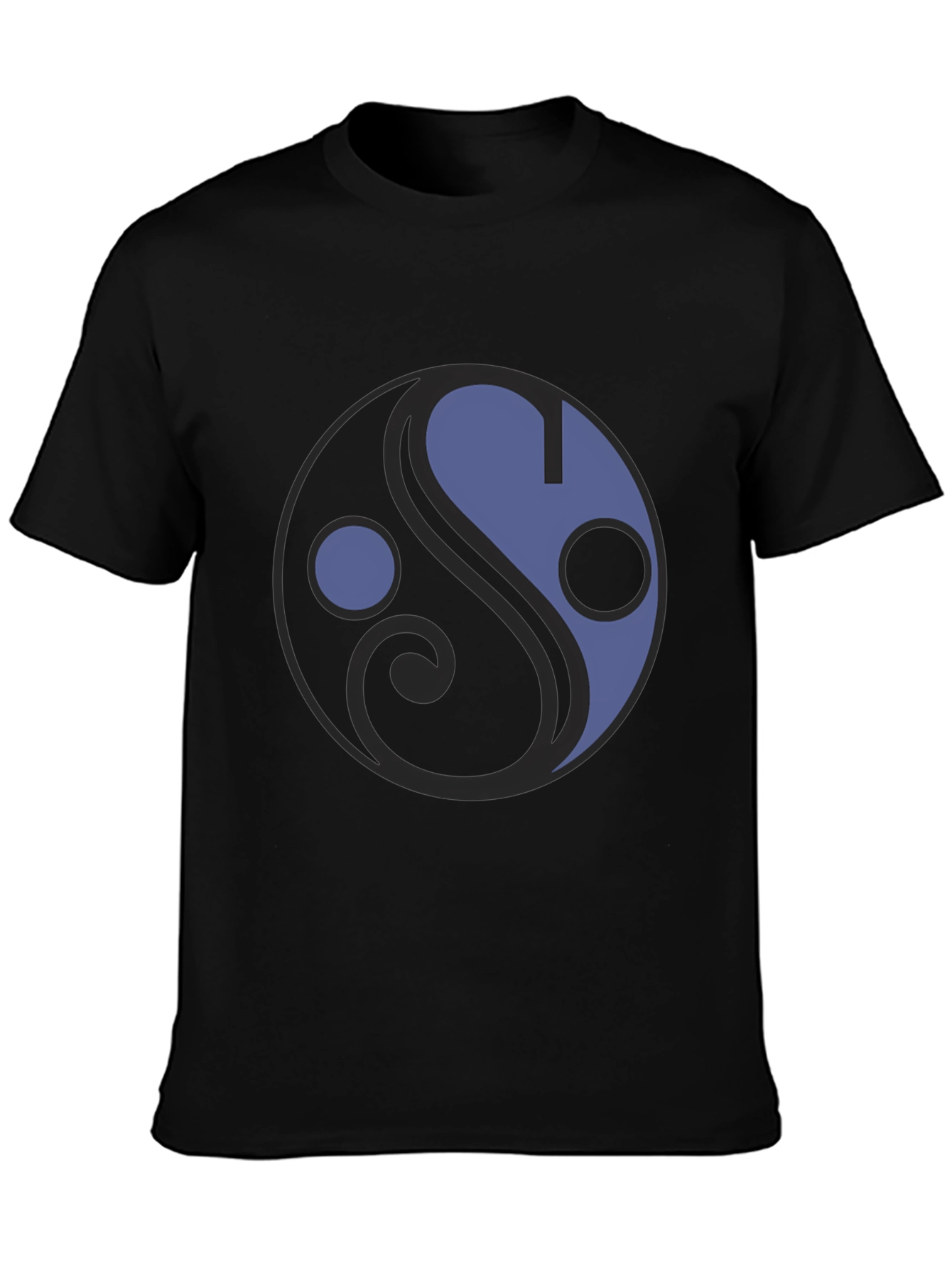 Yin Yang Style Graphic Tee - Unisex Black T-Shirt