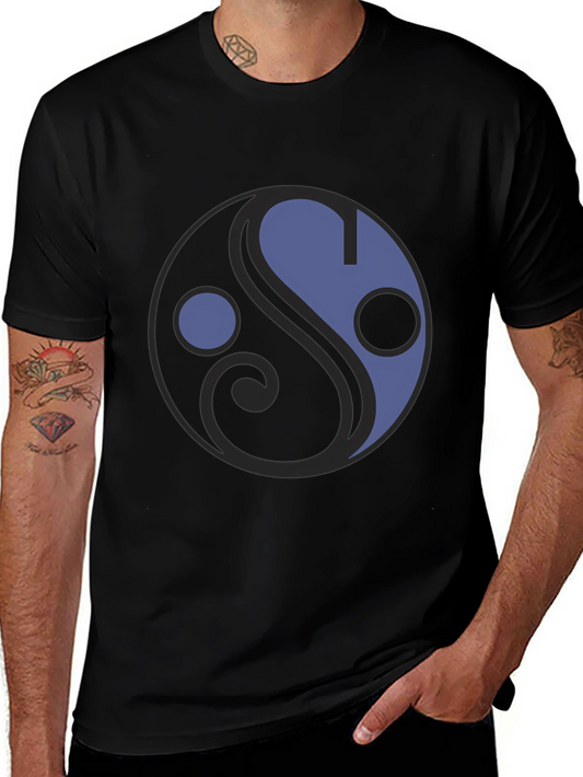 Yin Yang Style Graphic Tee - Unisex Black T-Shirt