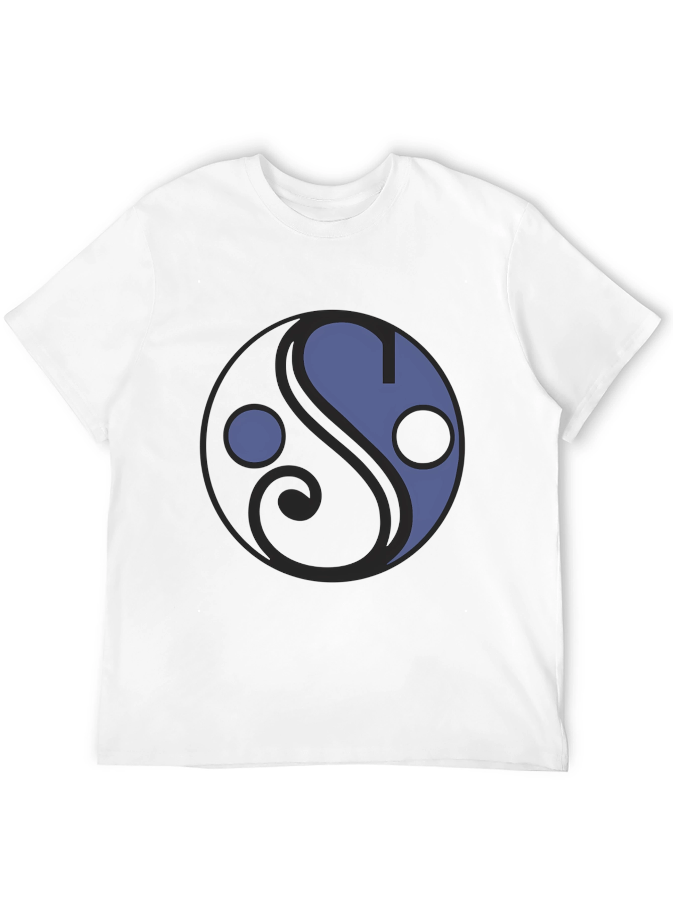 Yin Yang Style Graphic Tee - Unisex Black T-Shirt