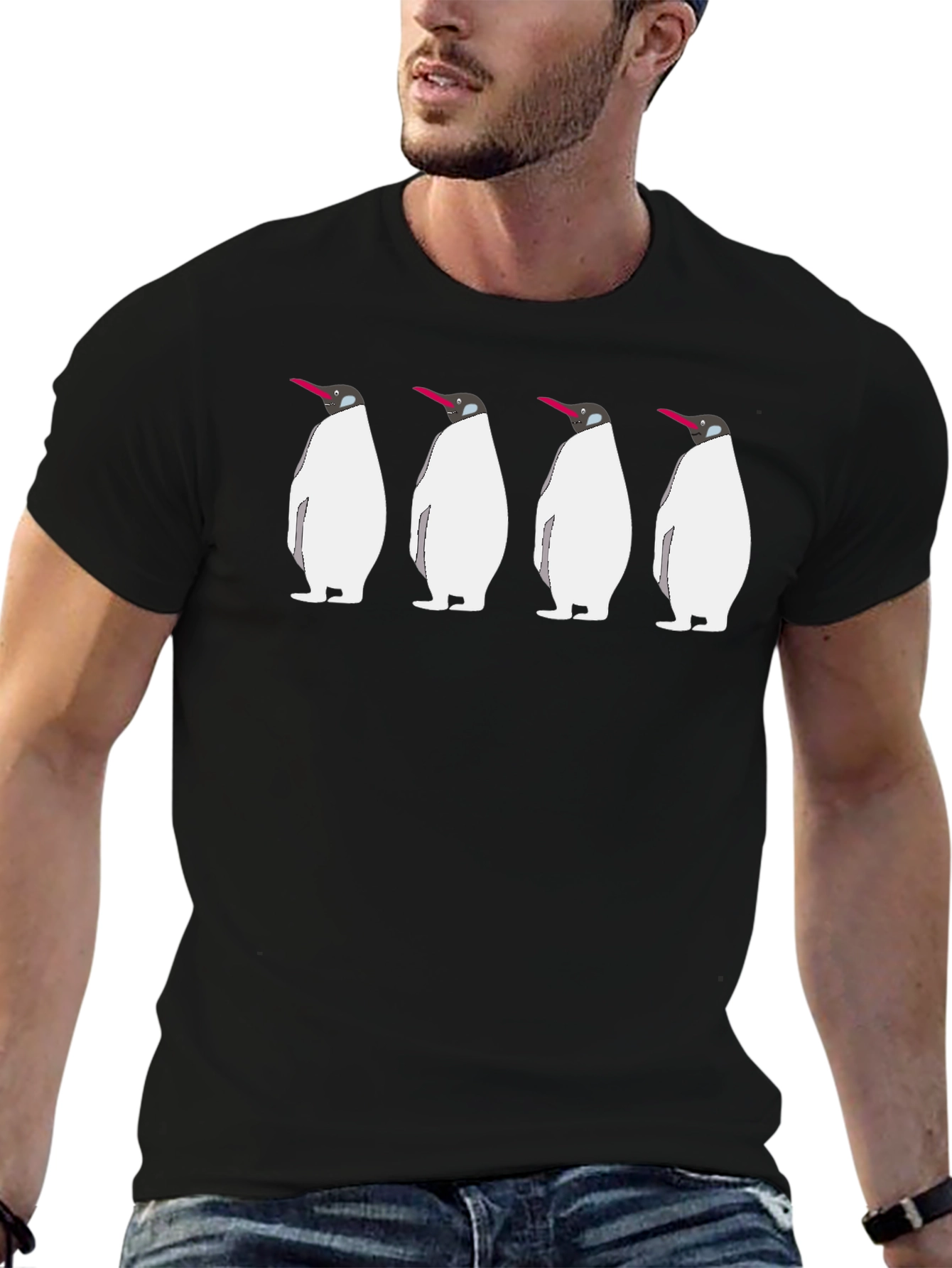 Penguin Parade Black T-Shirt