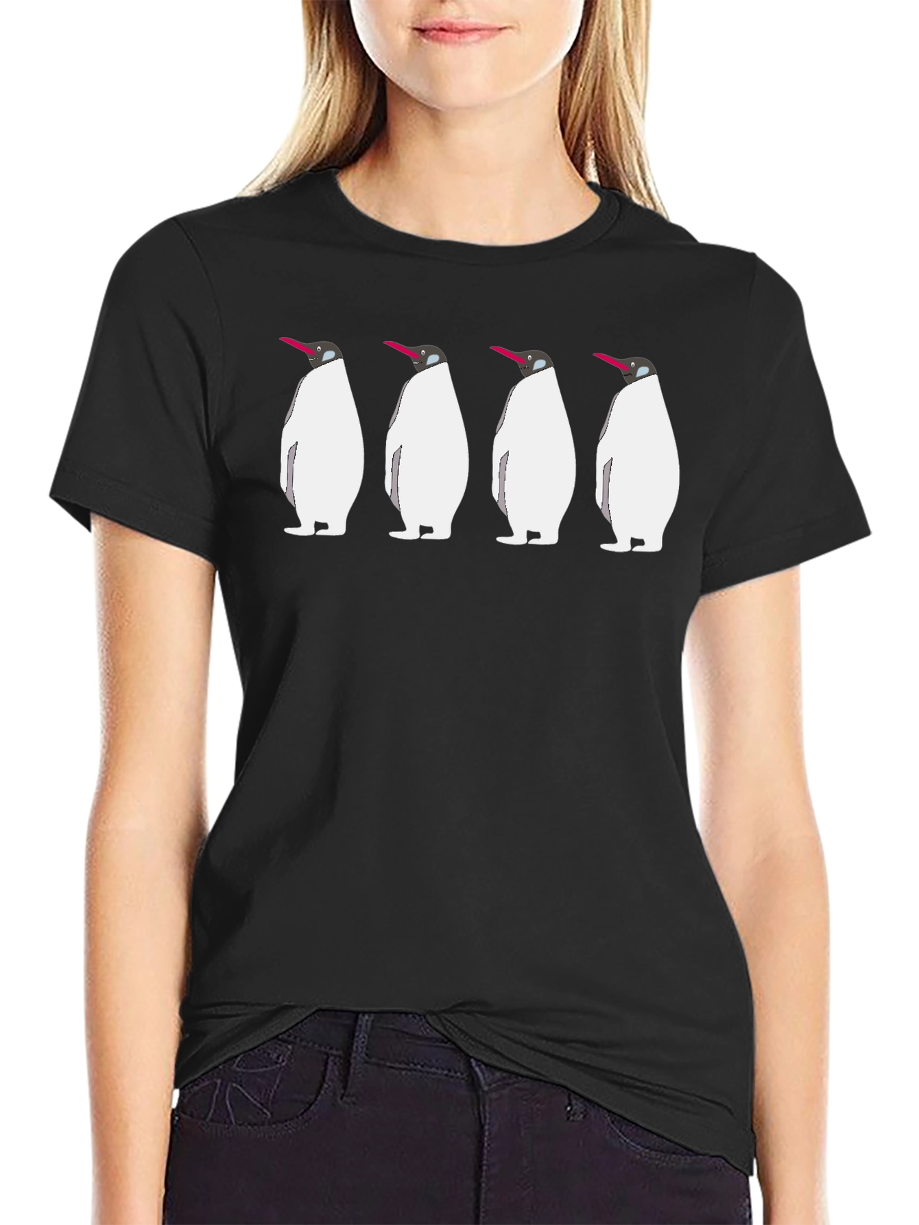 Penguin Parade Black T-Shirt