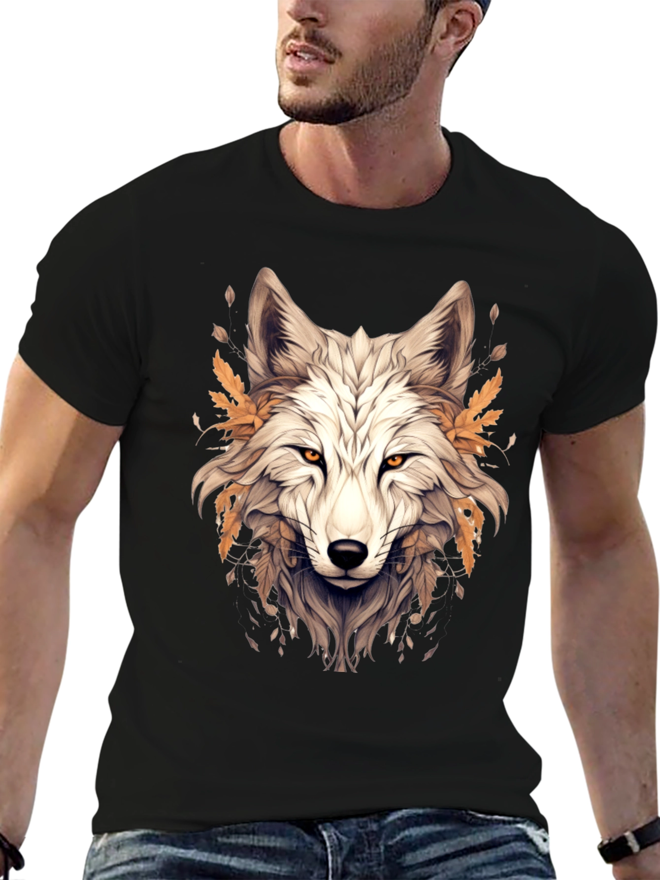 Wolf Graphic Black T-Shirt