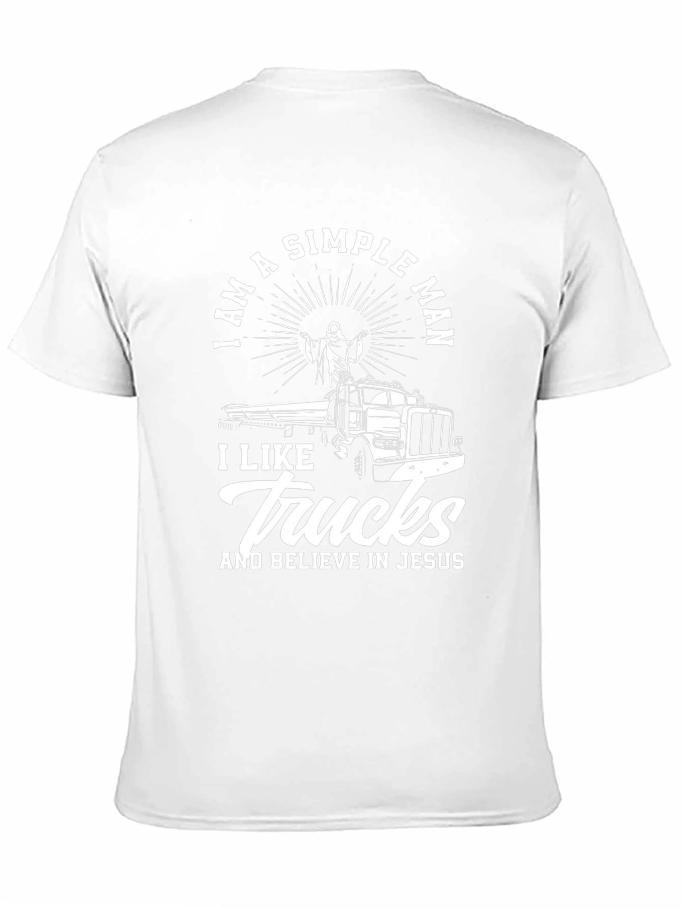 Im A Simple Man Trucker Jesus T-Shirt