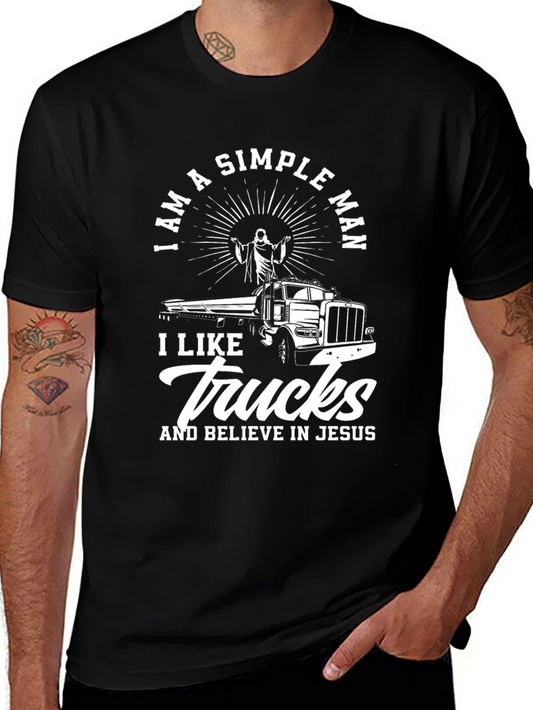 Im A Simple Man Trucker Jesus T-Shirt
