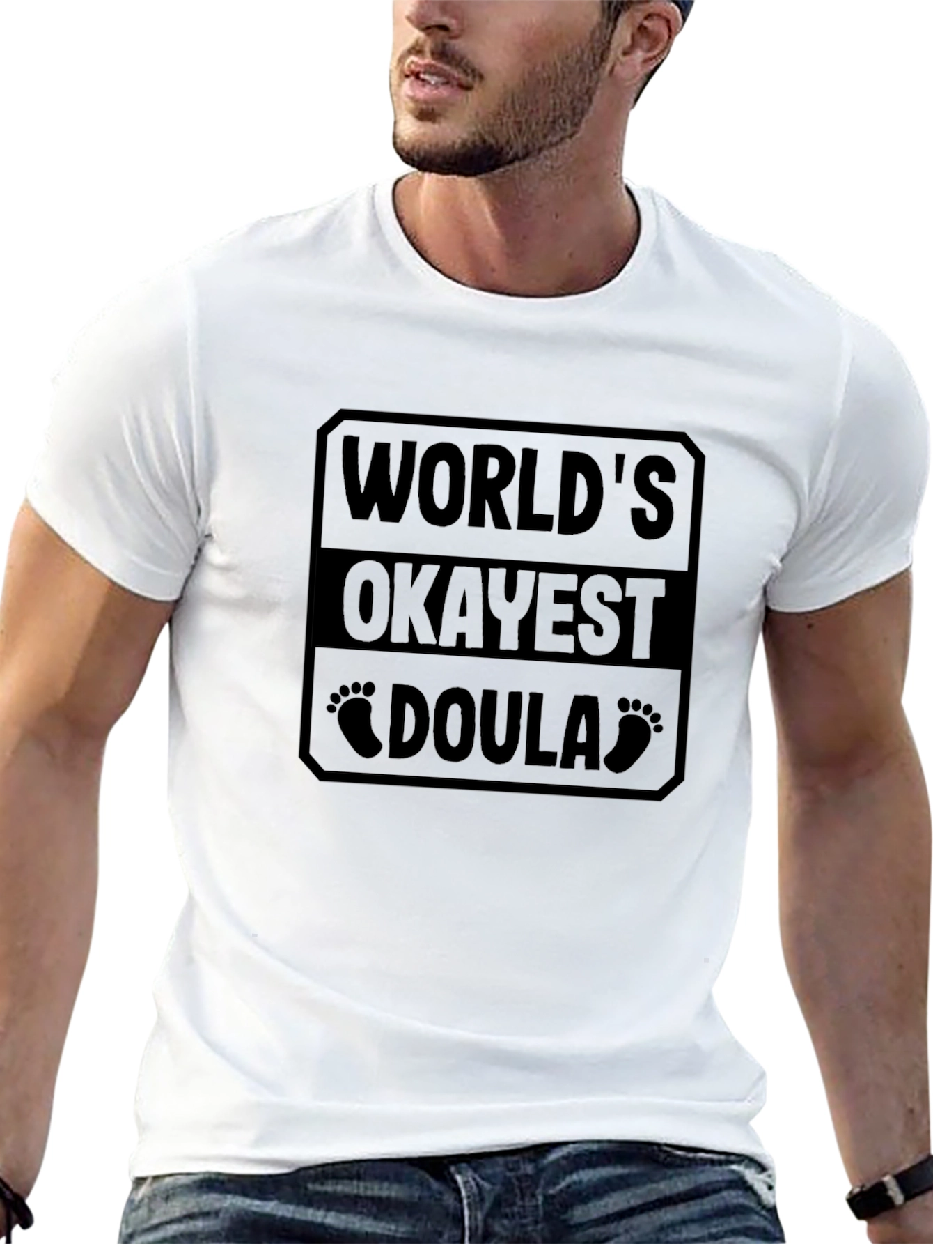 Worlds Okayest Doula T-Shirt - Black
