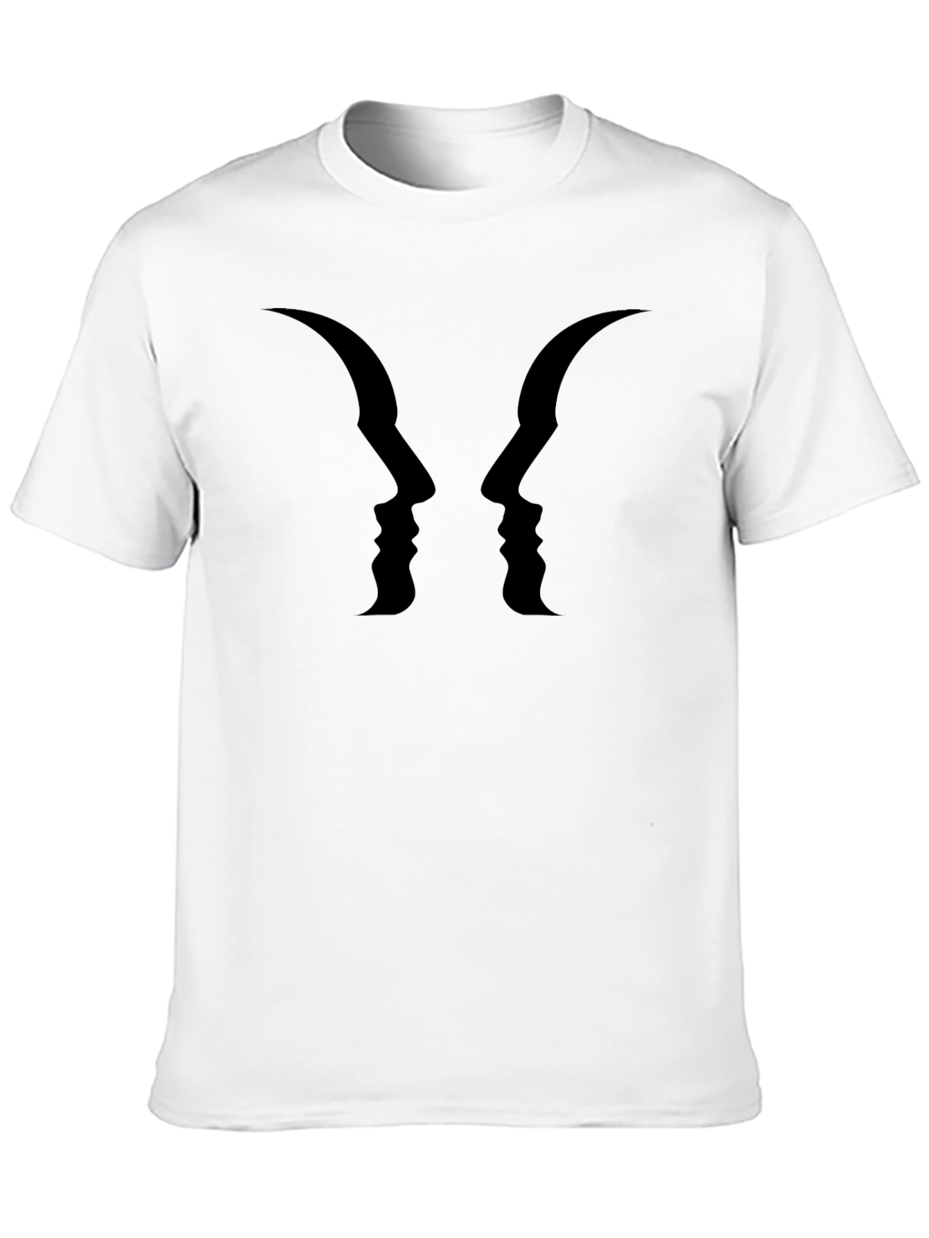 Optical Illusion Face Profile Graphic Tee