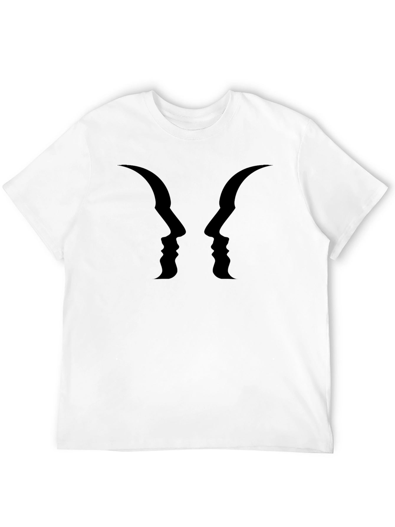 Optical Illusion Face Profile Graphic Tee