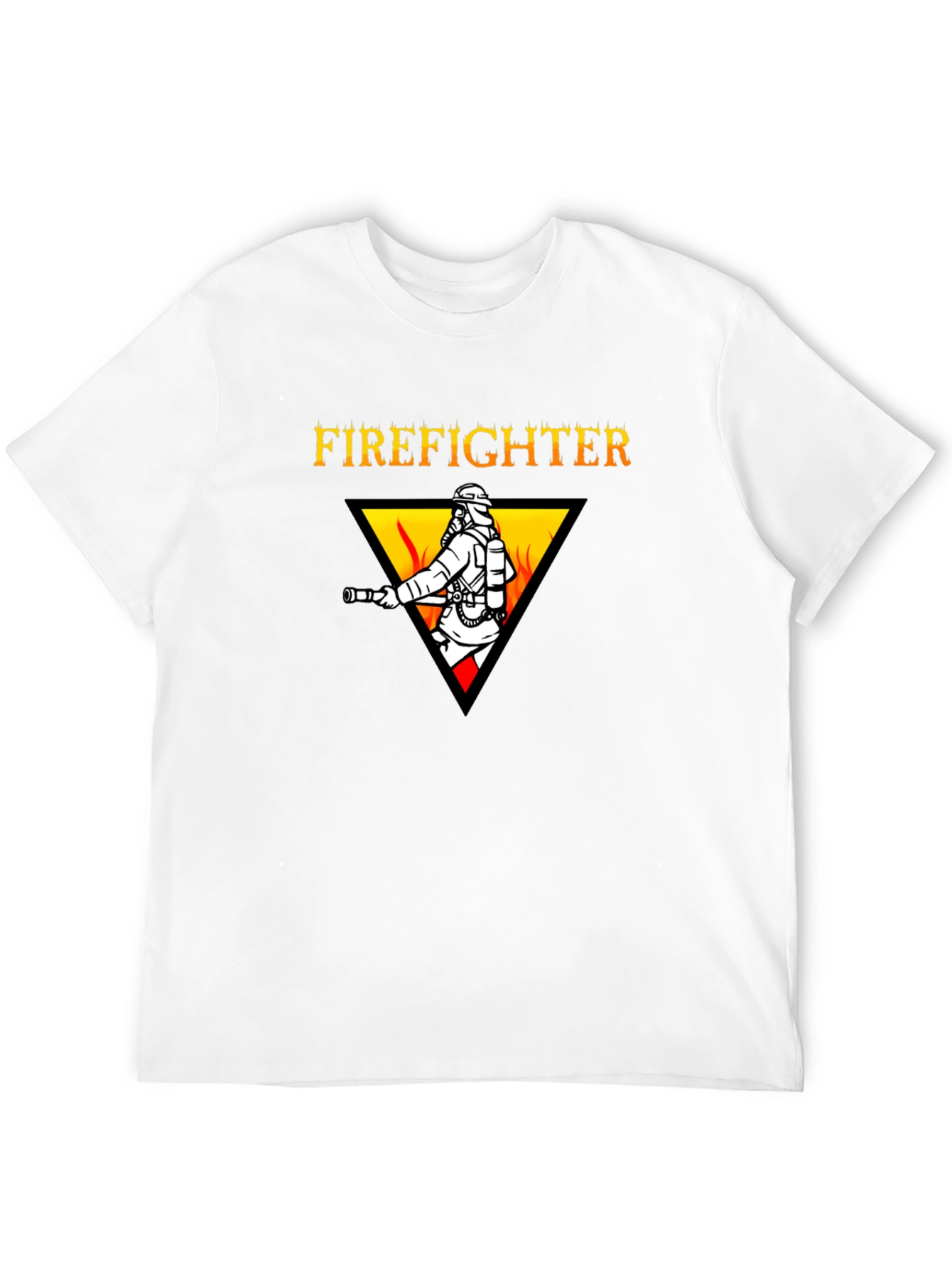 Firefighter Graphic Tee - Black Cotton T-Shirt
