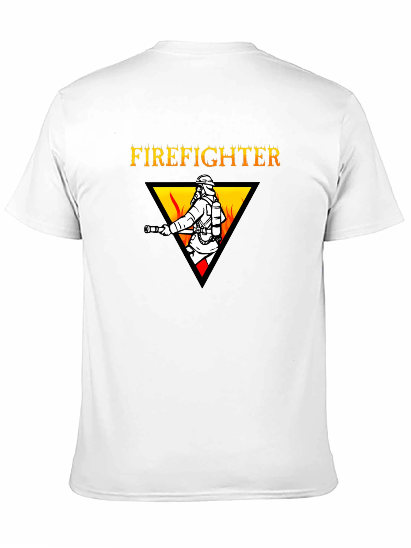 Firefighter Graphic Tee - Black Cotton T-Shirt
