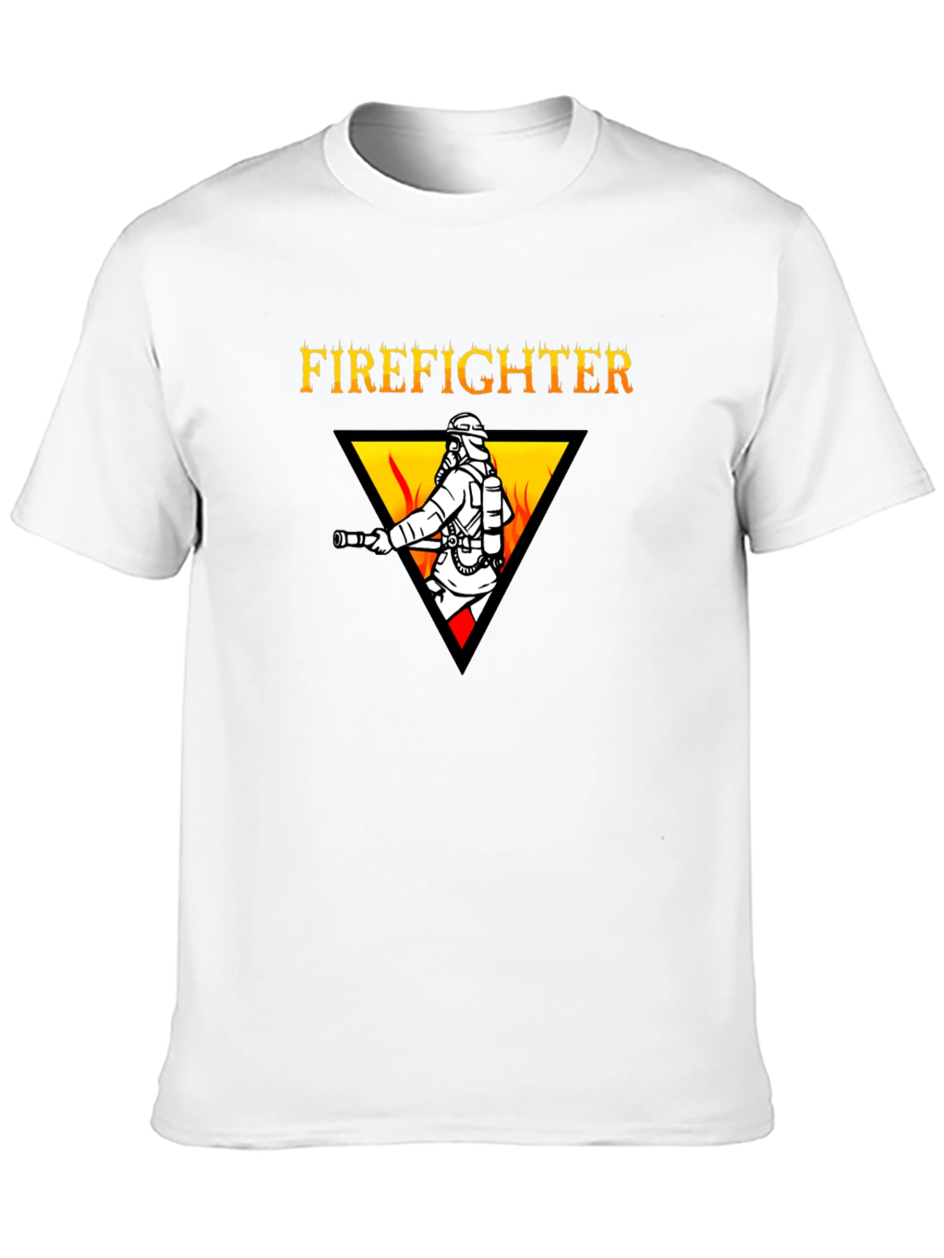 Firefighter Graphic Tee - Black Cotton T-Shirt