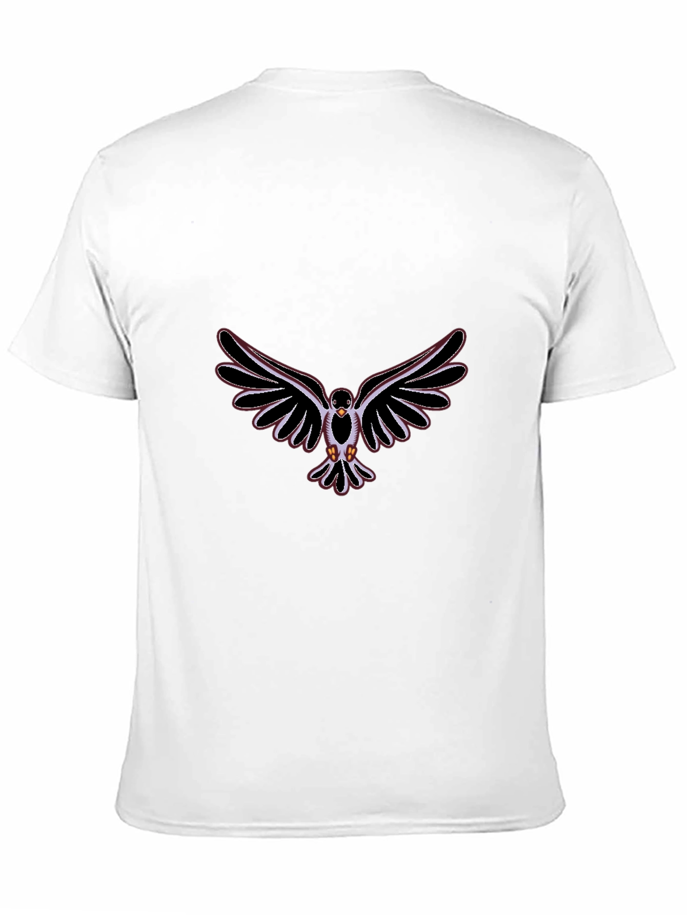 Black Tee with Dove Graphic