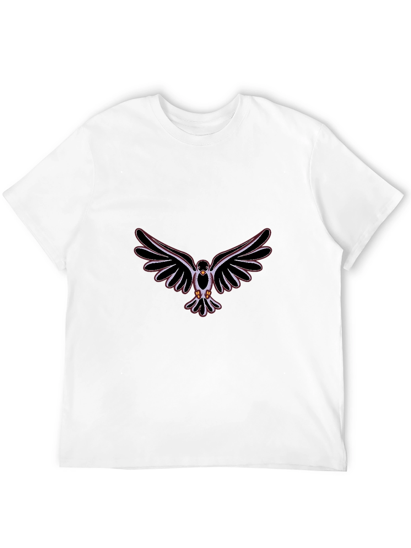 Black Tee with Dove Graphic