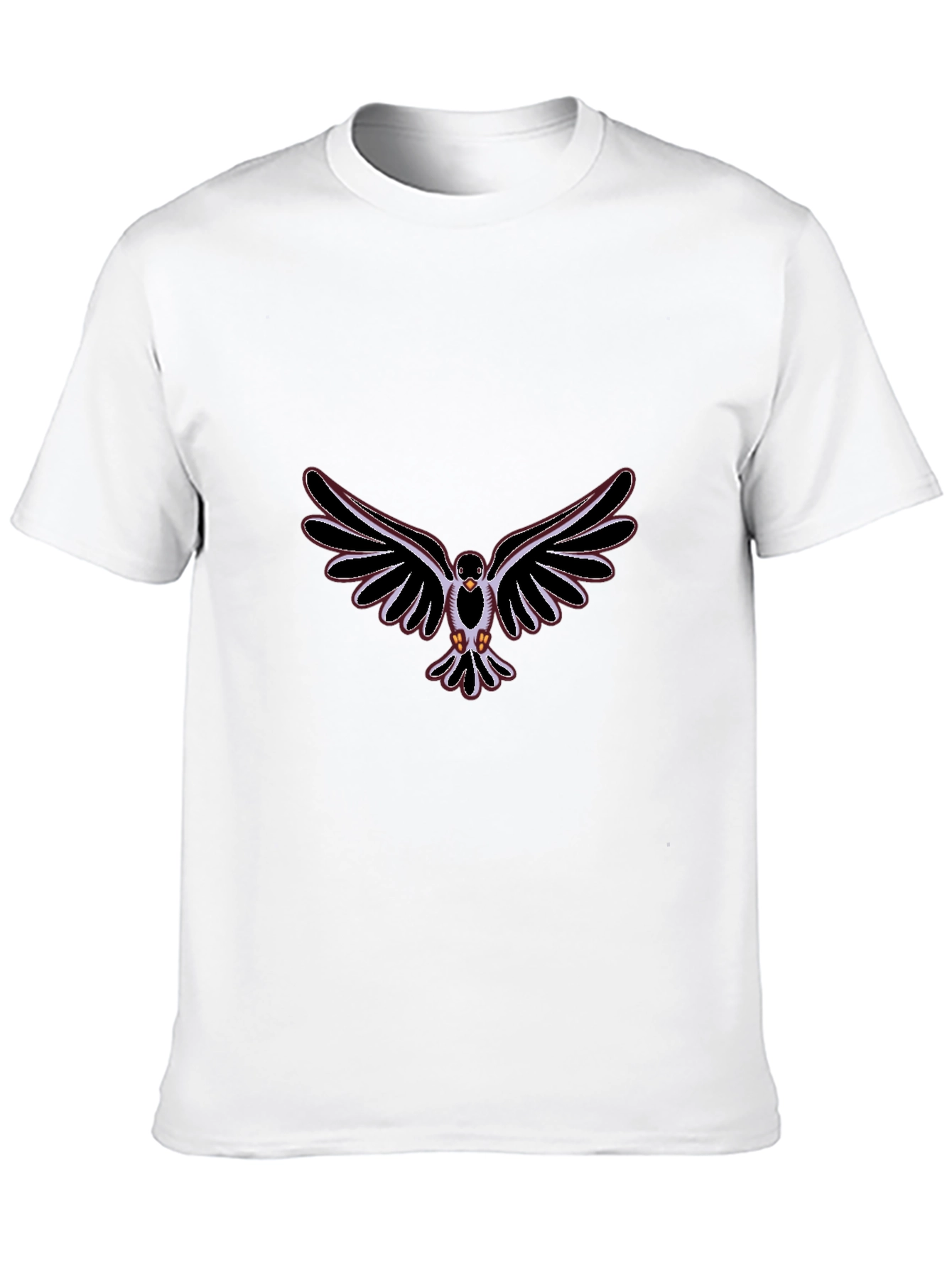 Black Tee with Dove Graphic