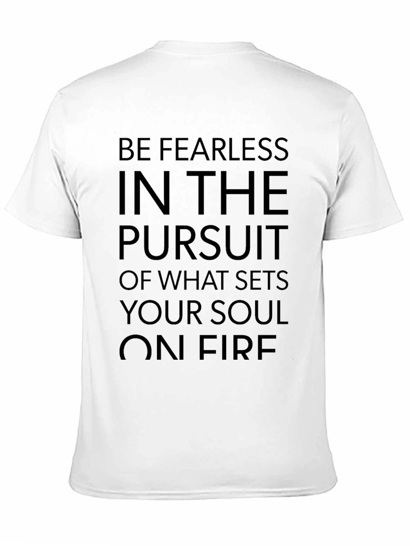 Fearless Pursuit Graphic Tee - Black Cotton Blend T-Shirt