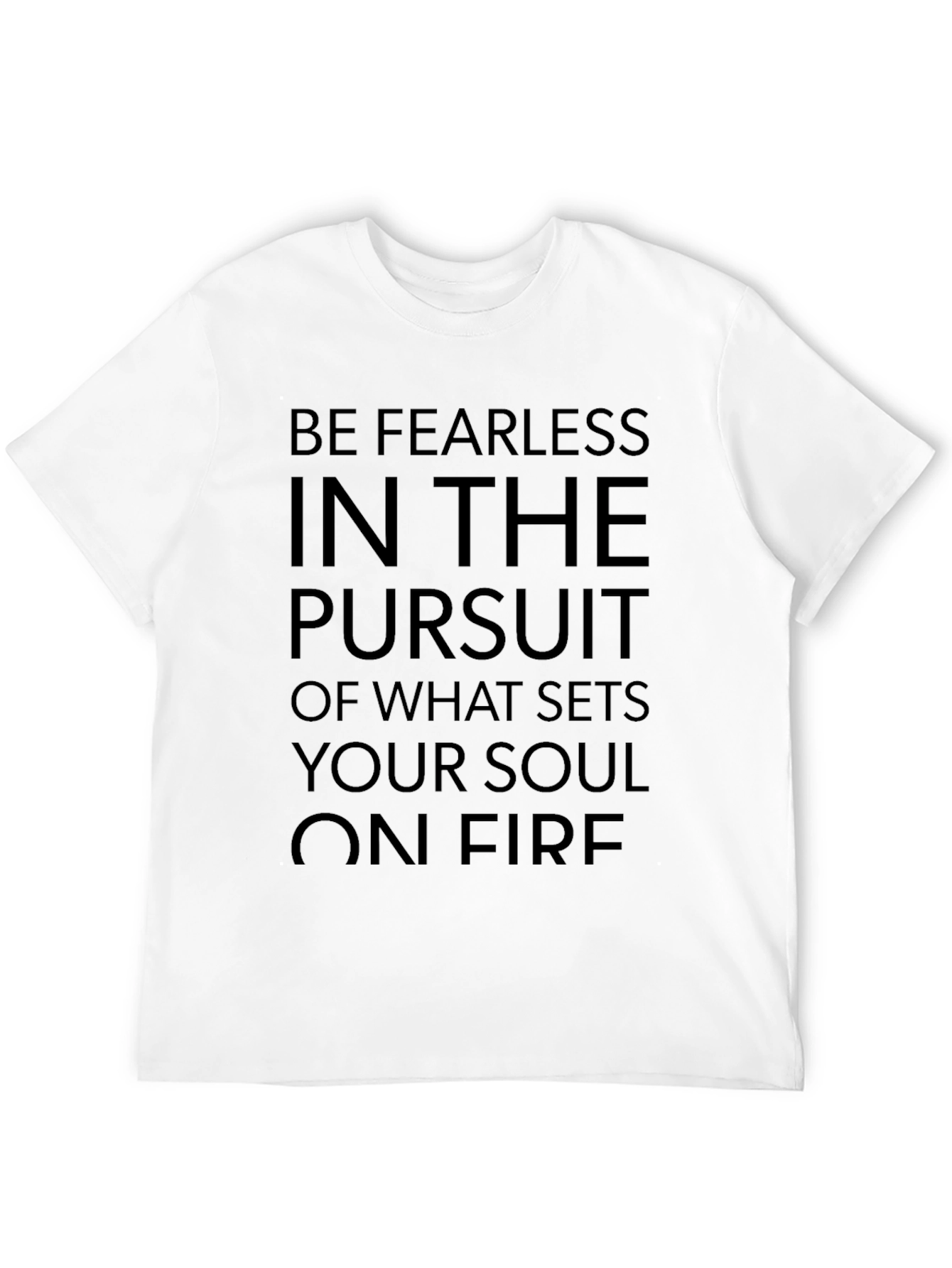 Fearless Pursuit Graphic Tee - Black Cotton Blend T-Shirt