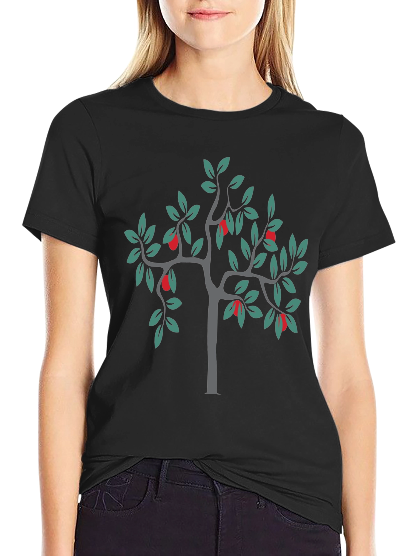 Stylish Black Tree Graphic Tee