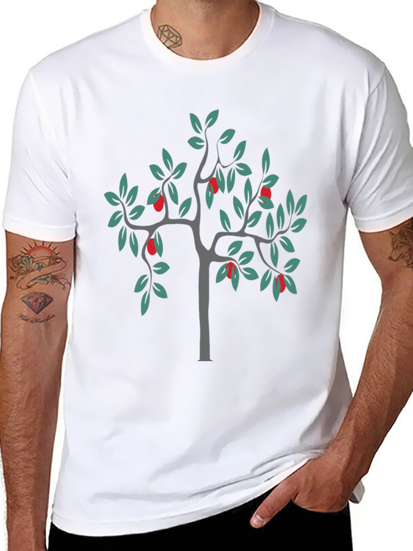 Stylish Black Tree Graphic Tee