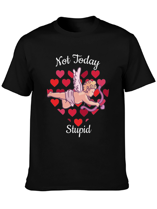 Cupid Graphic Tee - Not Today Stupid Valentines T-Shirt