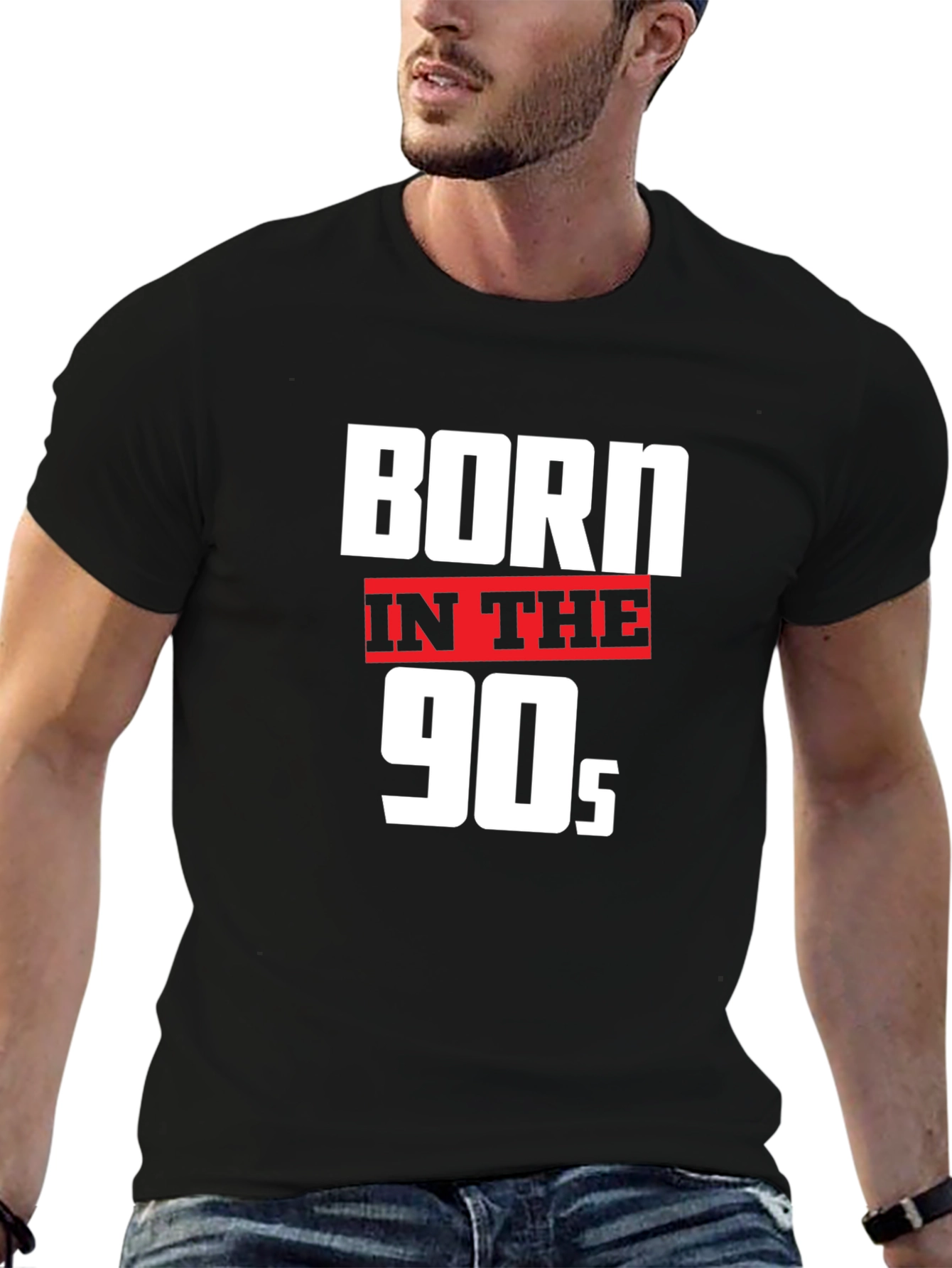 Born in the 90s Black Graphic Tee