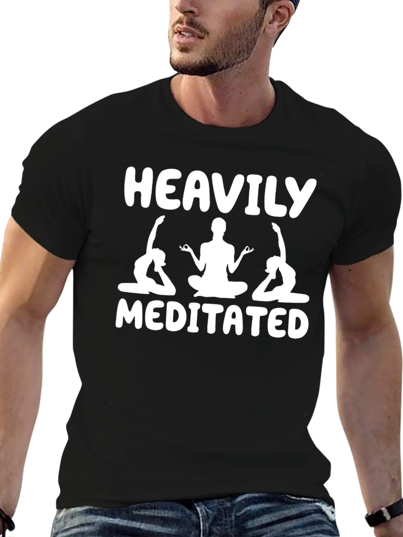 Heavily Meditated Graphic T-Shirt - Yoga Inspired