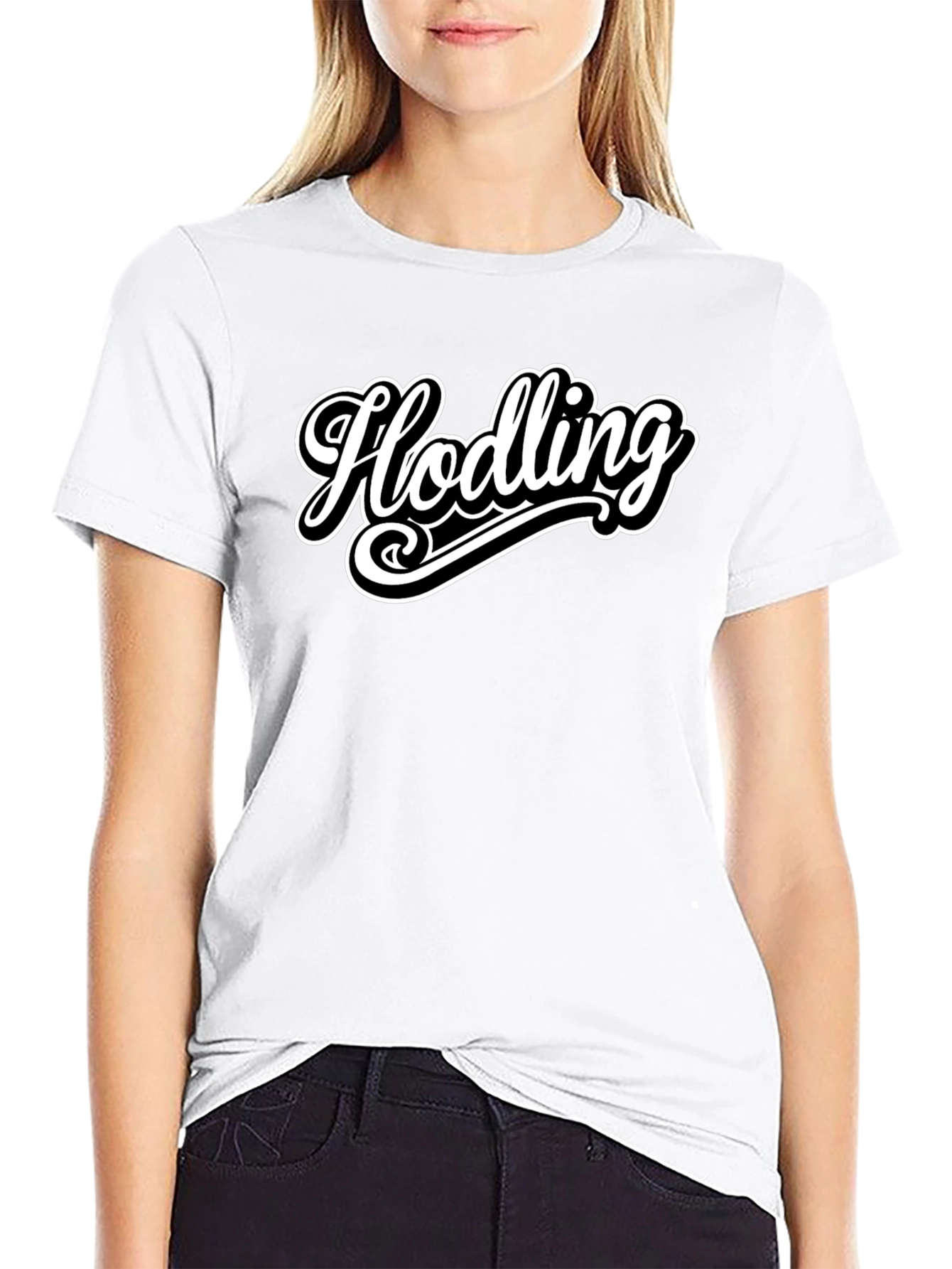 Hodling Crypto T-Shirt - Black Cotton Tee