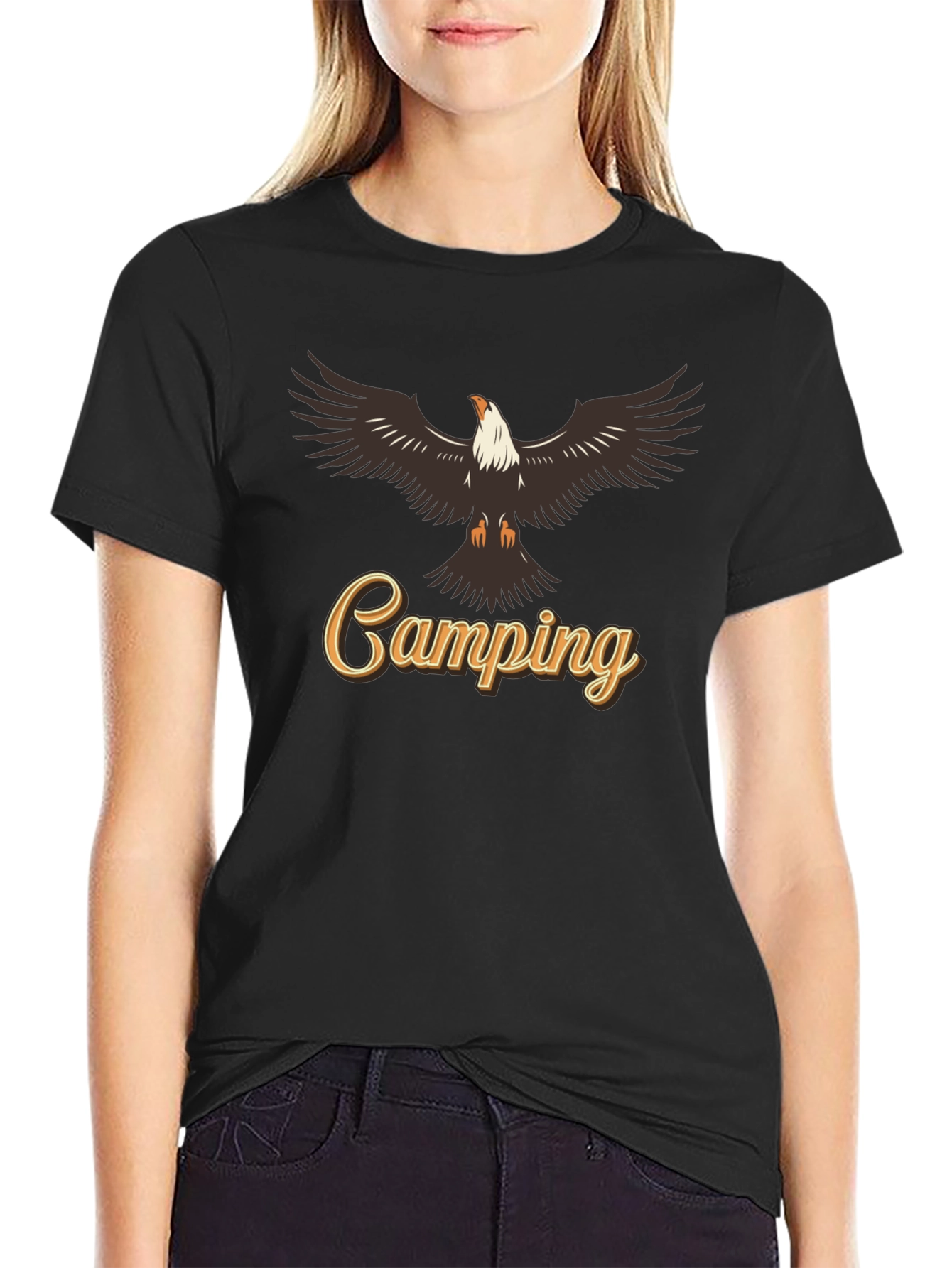 Camping Eagle Graphic Tee