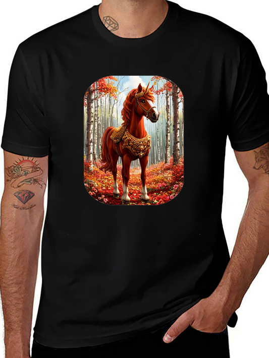 Unicorn Forest Graphic Tee - Premium Black Cotton Shirt