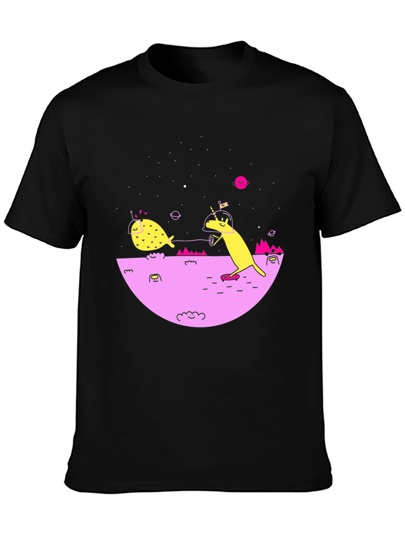 Cosmic Unicorn Black Graphic Tee