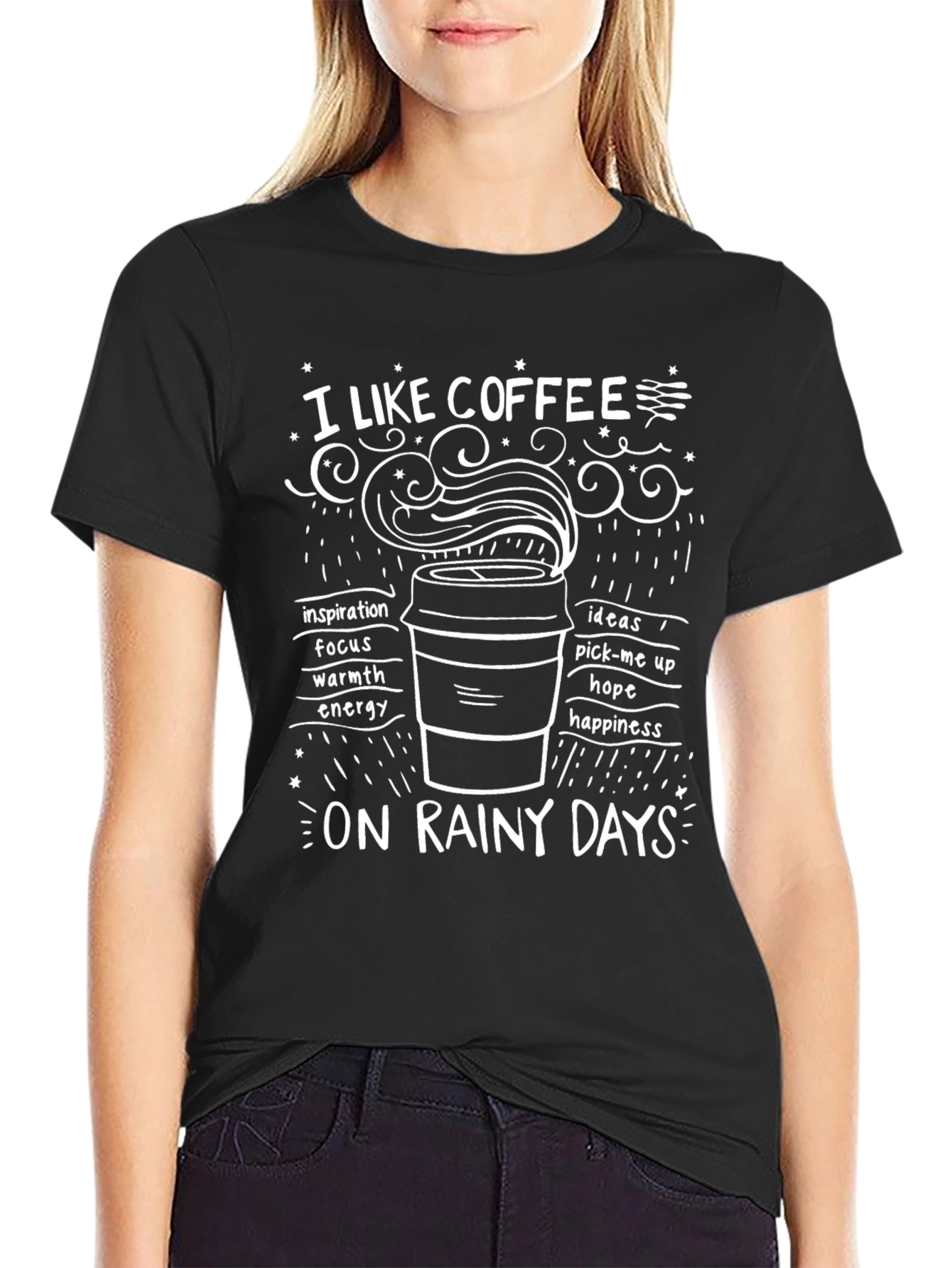 Coffee Lover Graphic Tee - Rainy Day Vibes