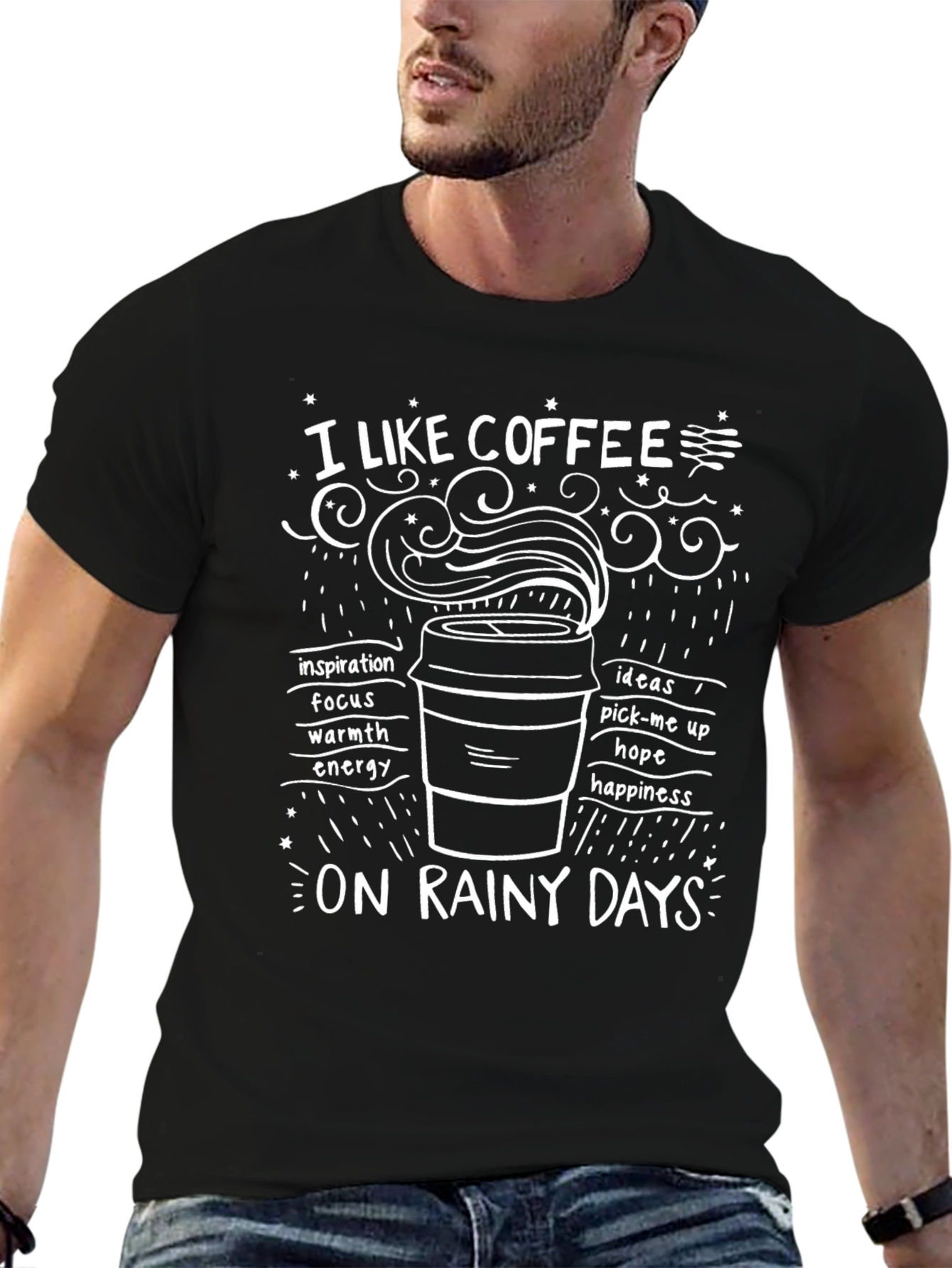 Coffee Lover Graphic Tee - Rainy Day Vibes