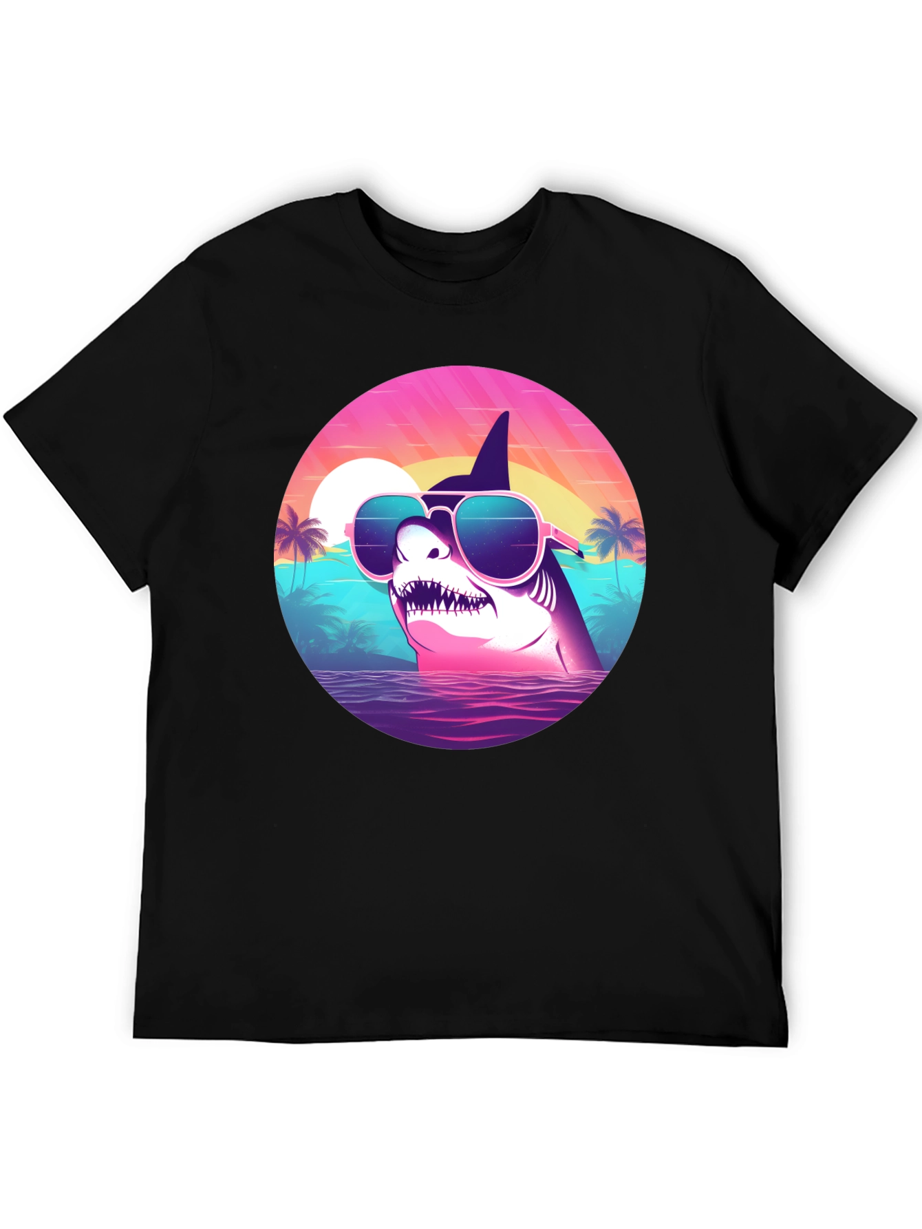 Shark Sunglasses Retro T-Shirt