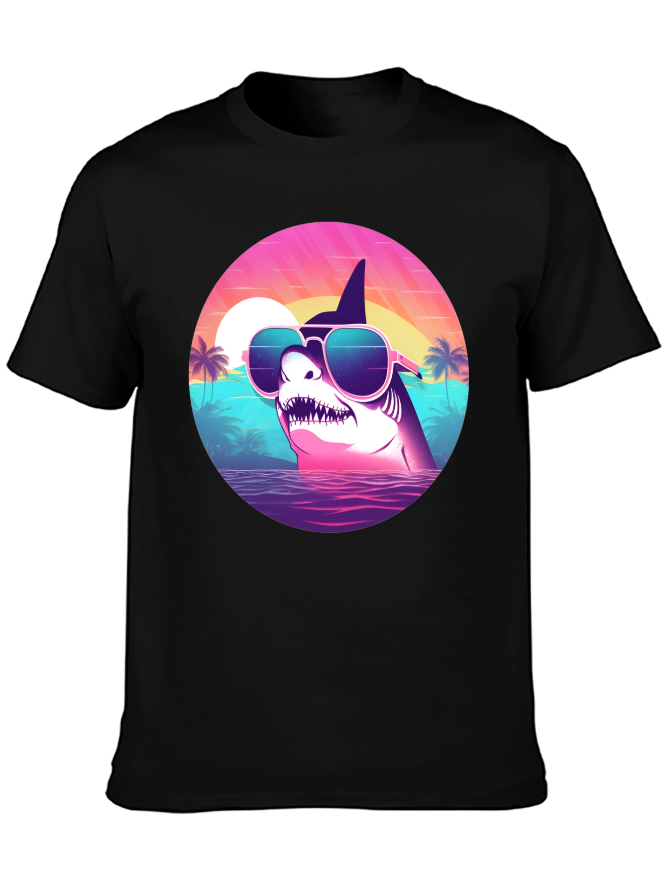 Shark Sunglasses Retro T-Shirt