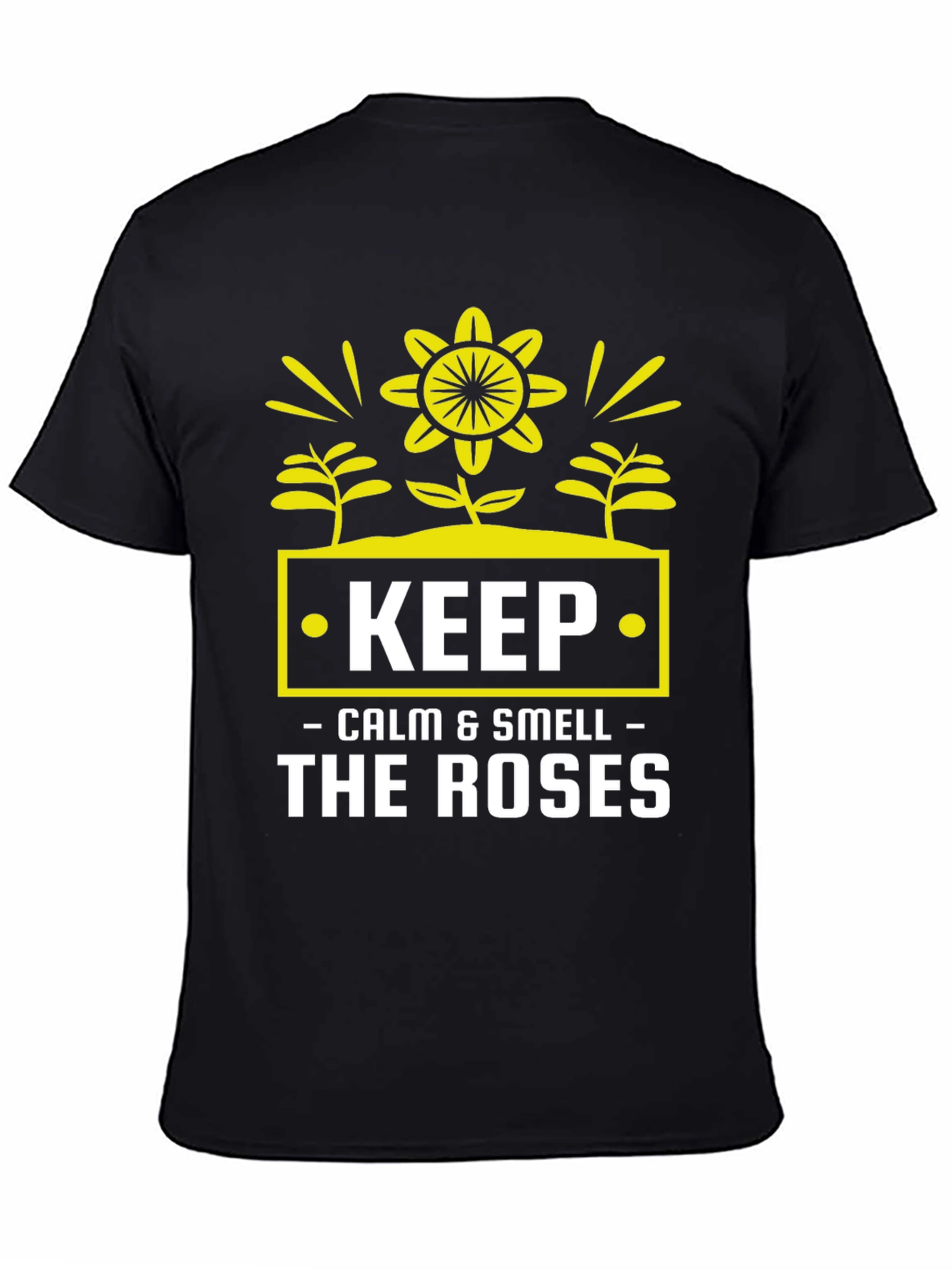 Keep Calm & Smell Roses Graphic T-Shirt