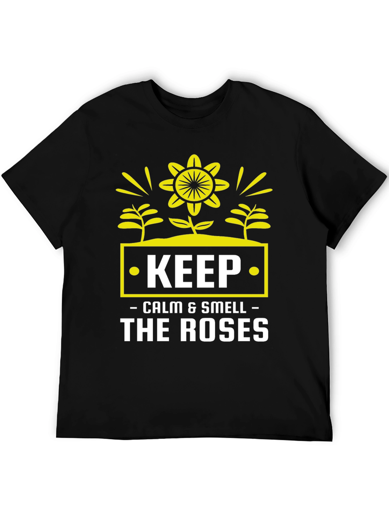 Keep Calm & Smell Roses Graphic T-Shirt