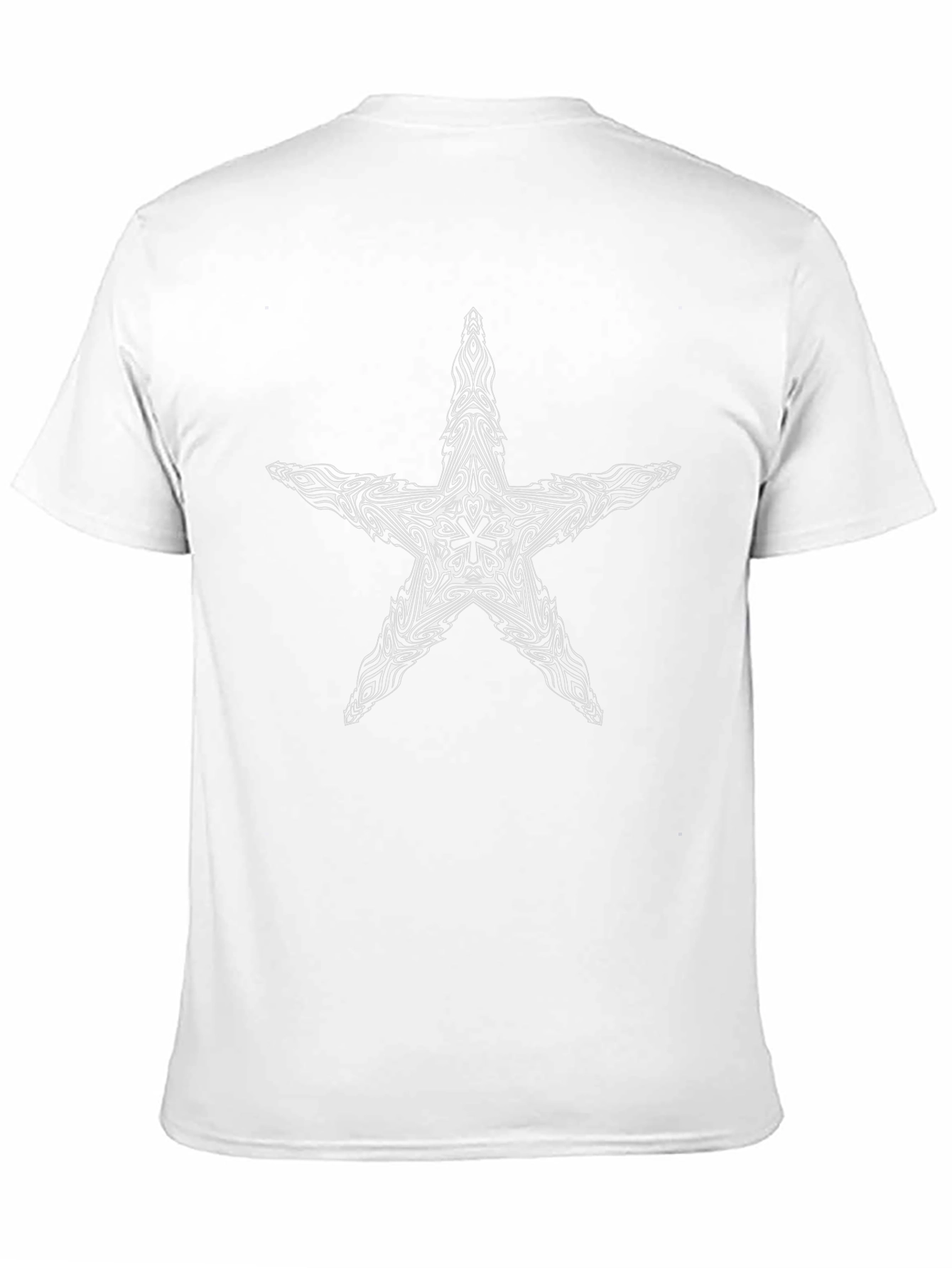 Tribal Starfish Graphic Black T-Shirt