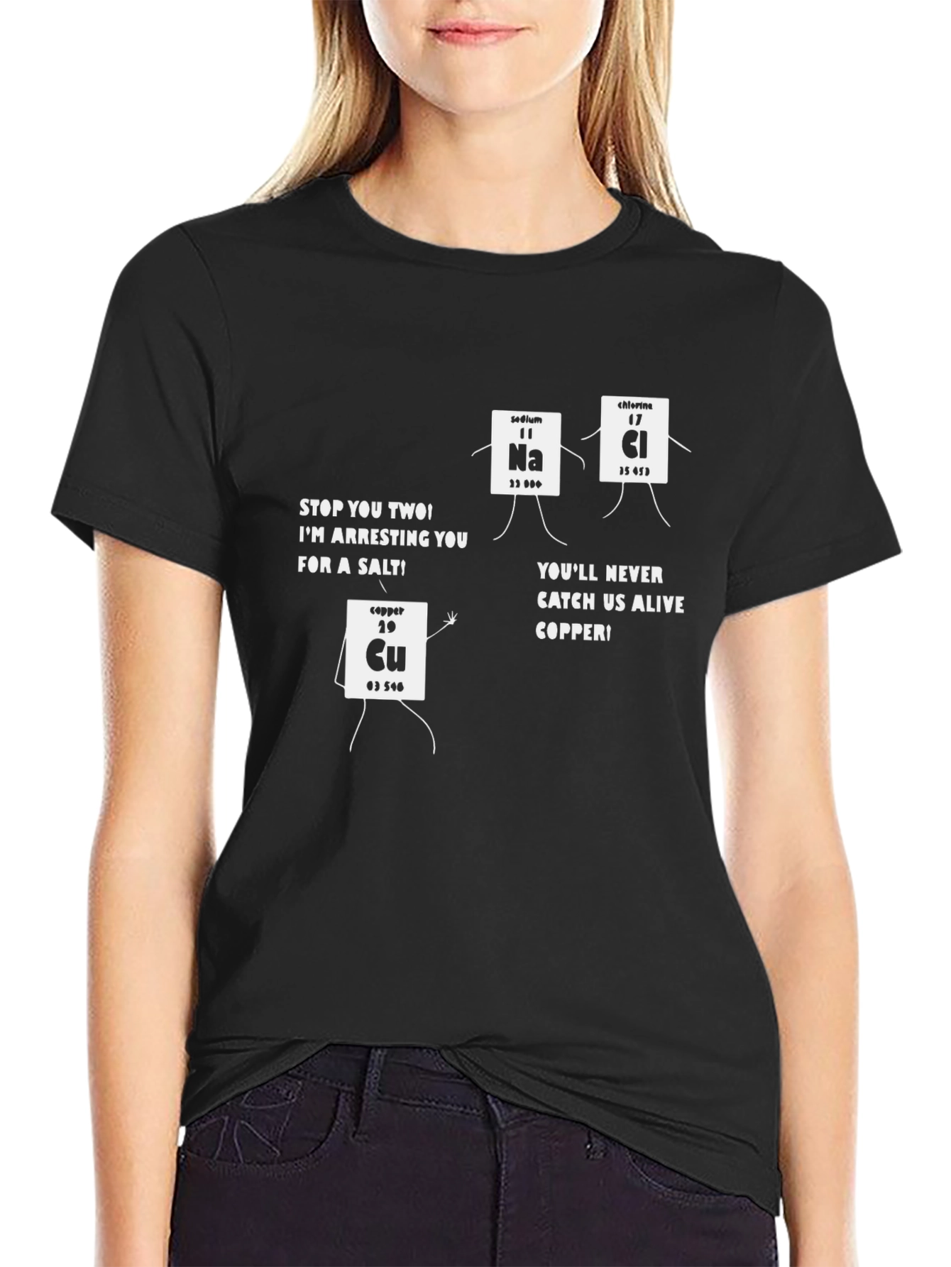 Funny Chemistry T-Shirt - Arresting Salt Design