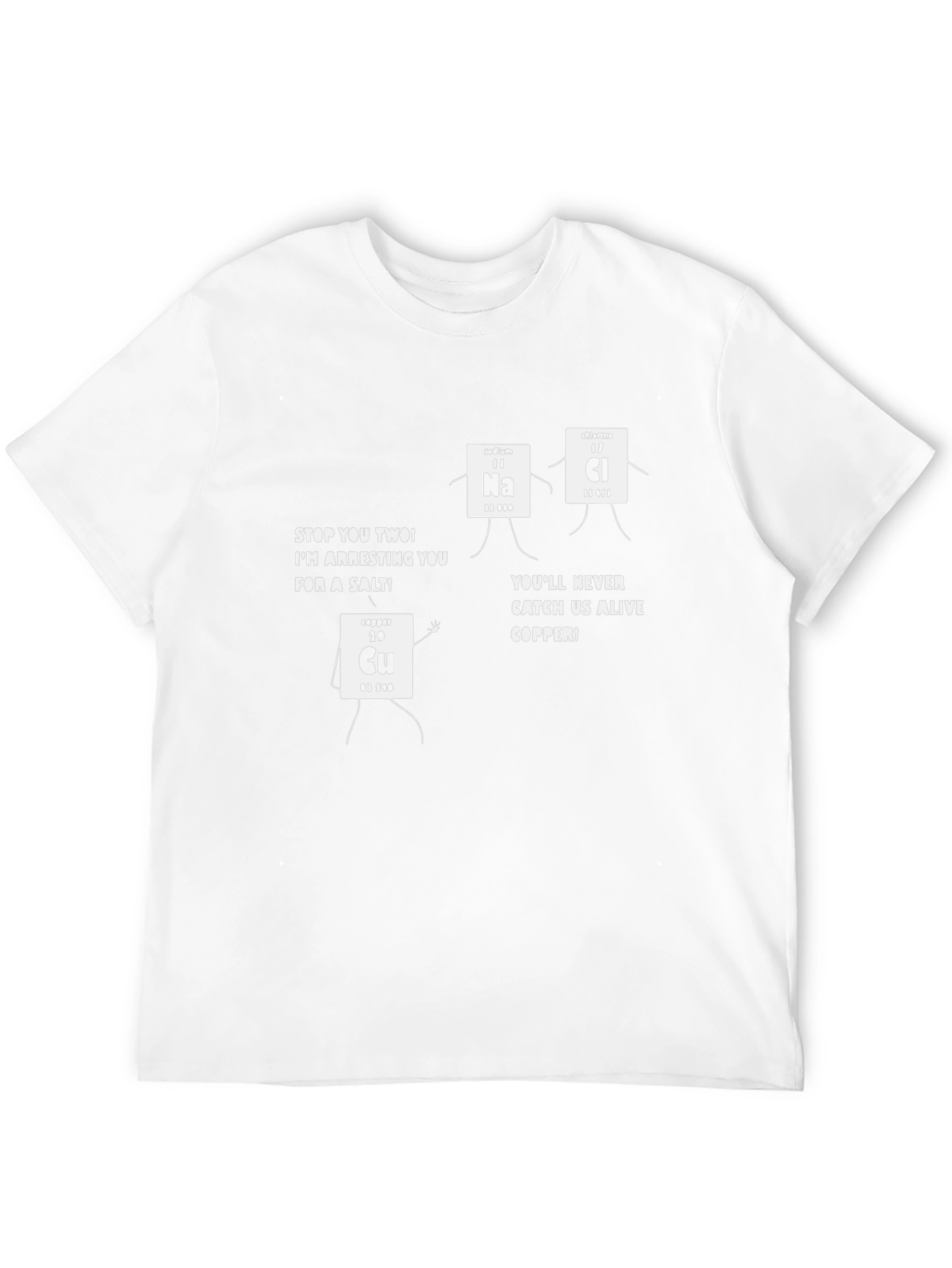 Funny Chemistry T-Shirt - Arresting Salt Design