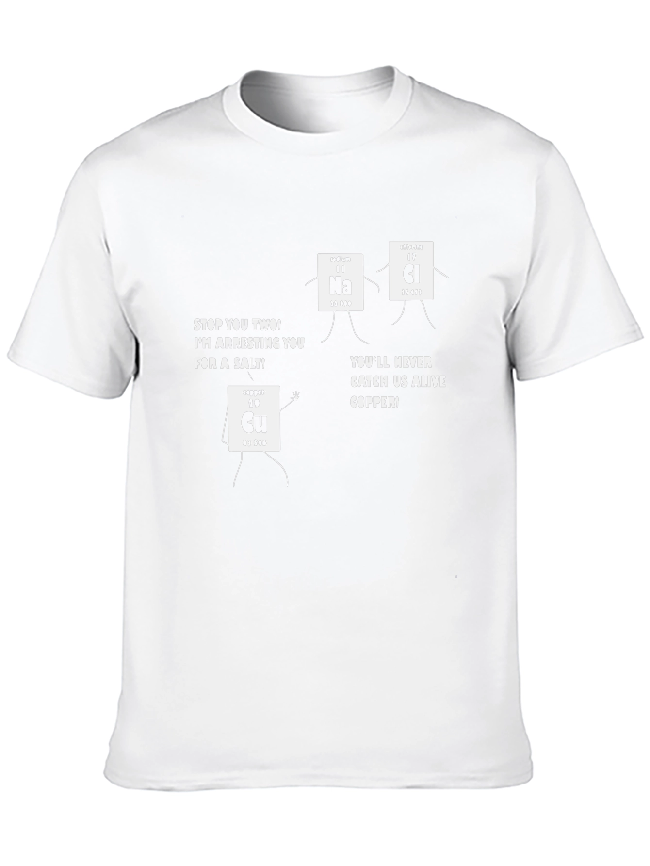 Funny Chemistry T-Shirt - Arresting Salt Design