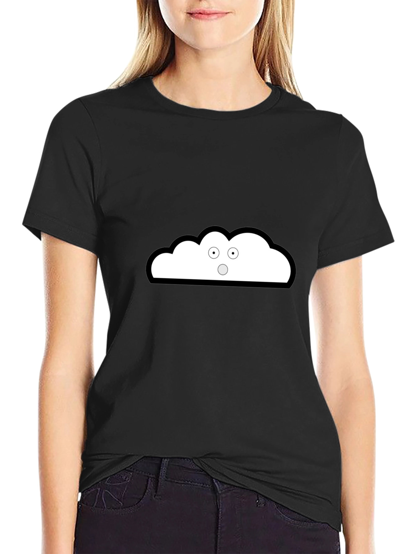 Cloud Graphic Black T-Shirt - Unique Style