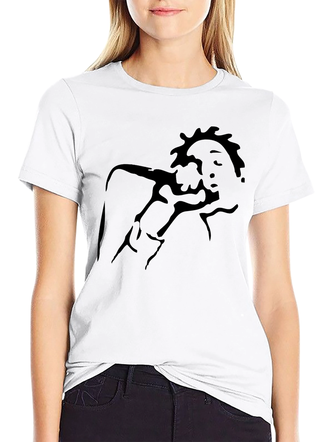 Black Silhouette Singer Graphic Tee