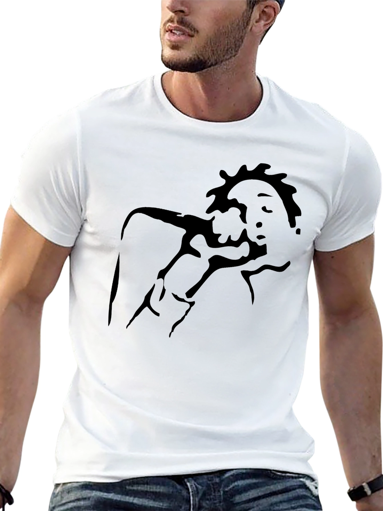 Black Silhouette Singer Graphic Tee
