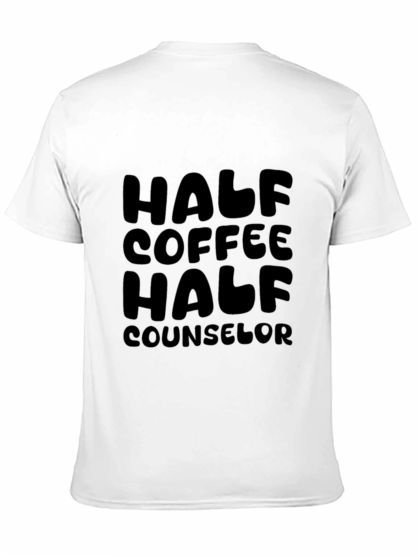 Half Coffee Half Counselor Graphic T-Shirt