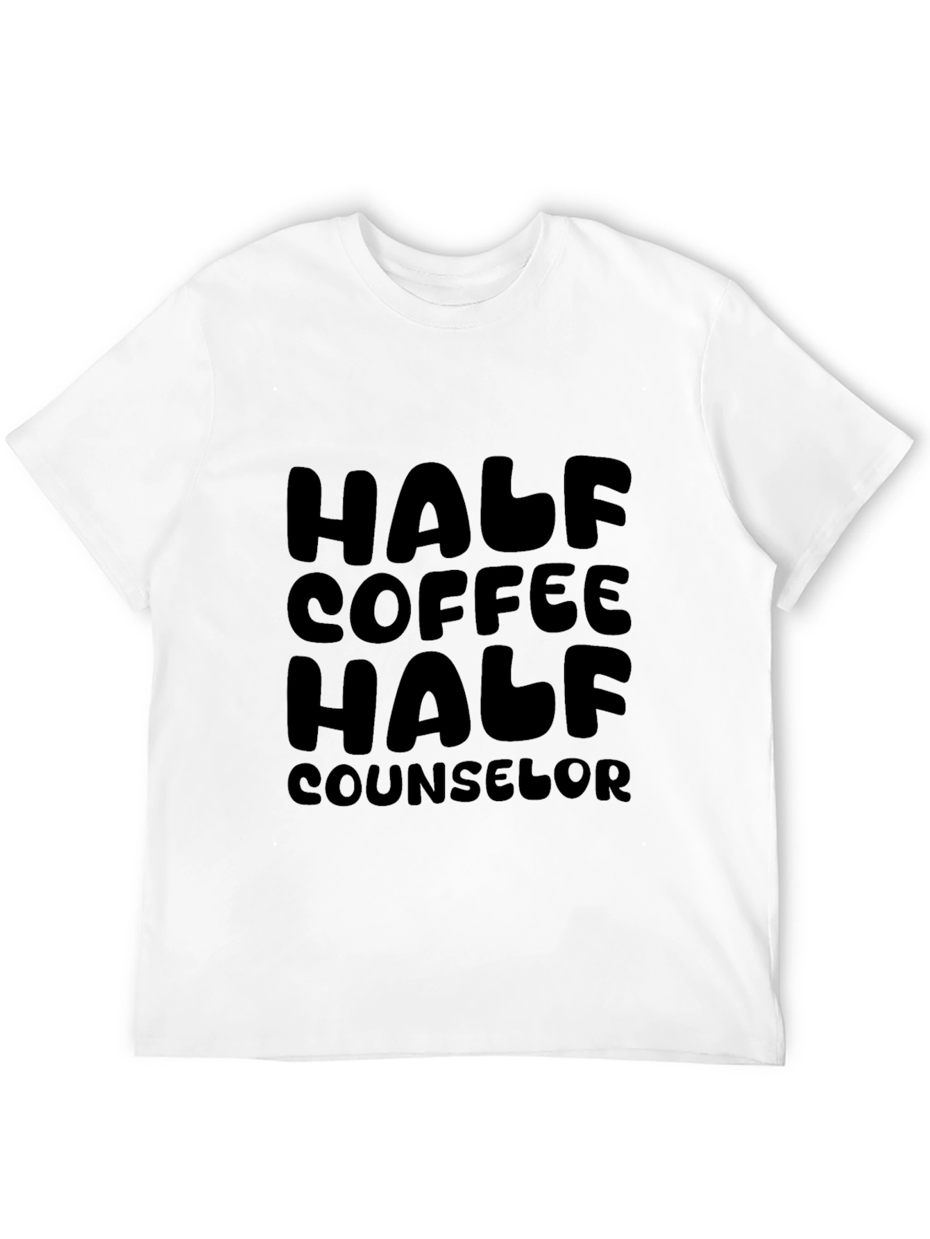 Half Coffee Half Counselor Graphic T-Shirt