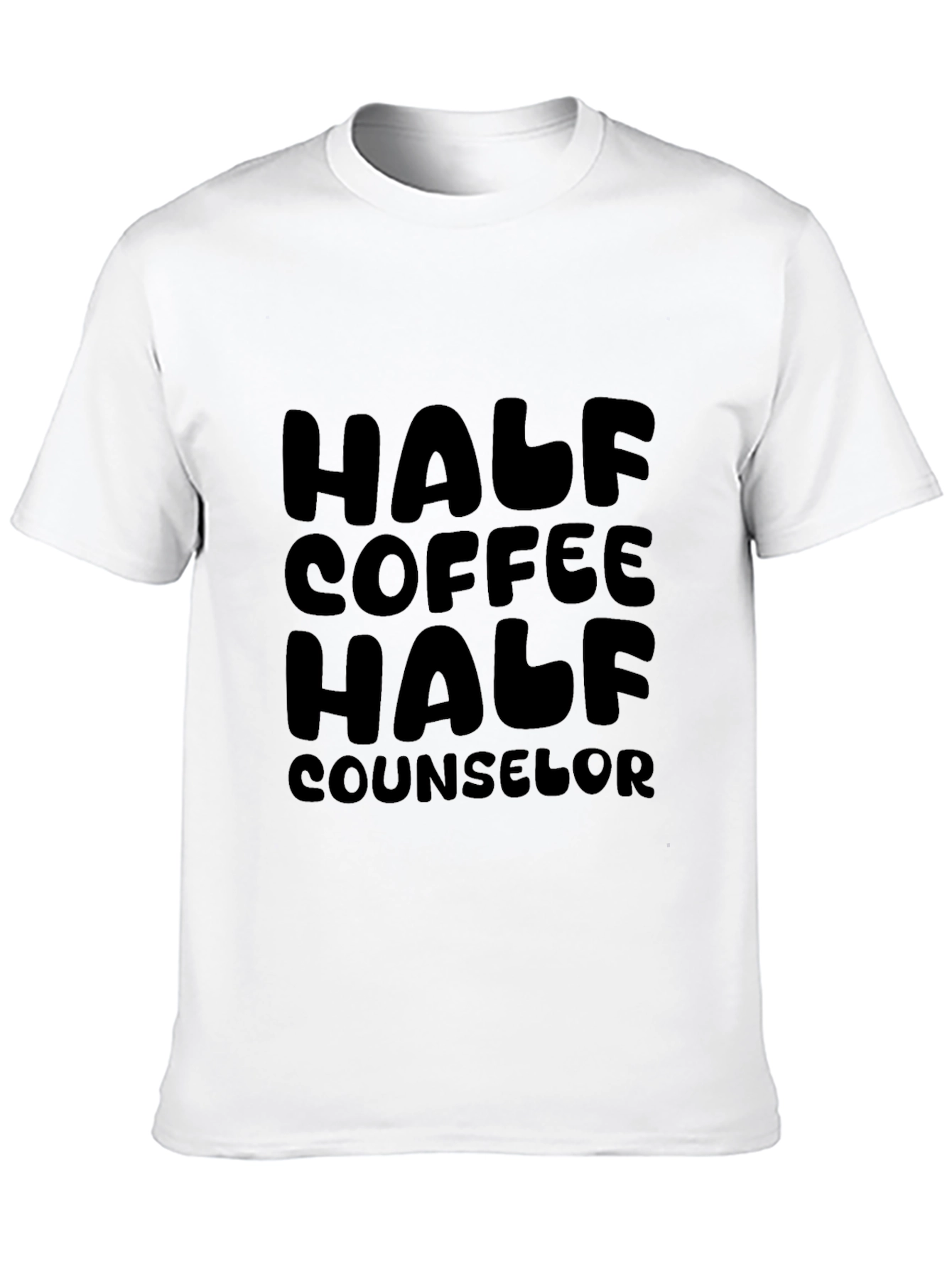 Half Coffee Half Counselor Graphic T-Shirt