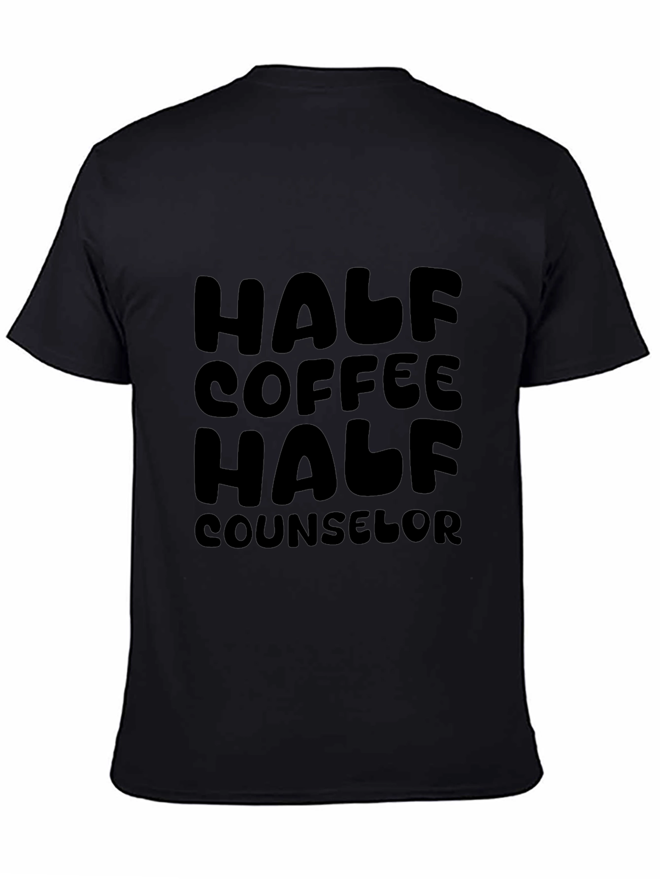 Half Coffee Half Counselor Graphic T-Shirt