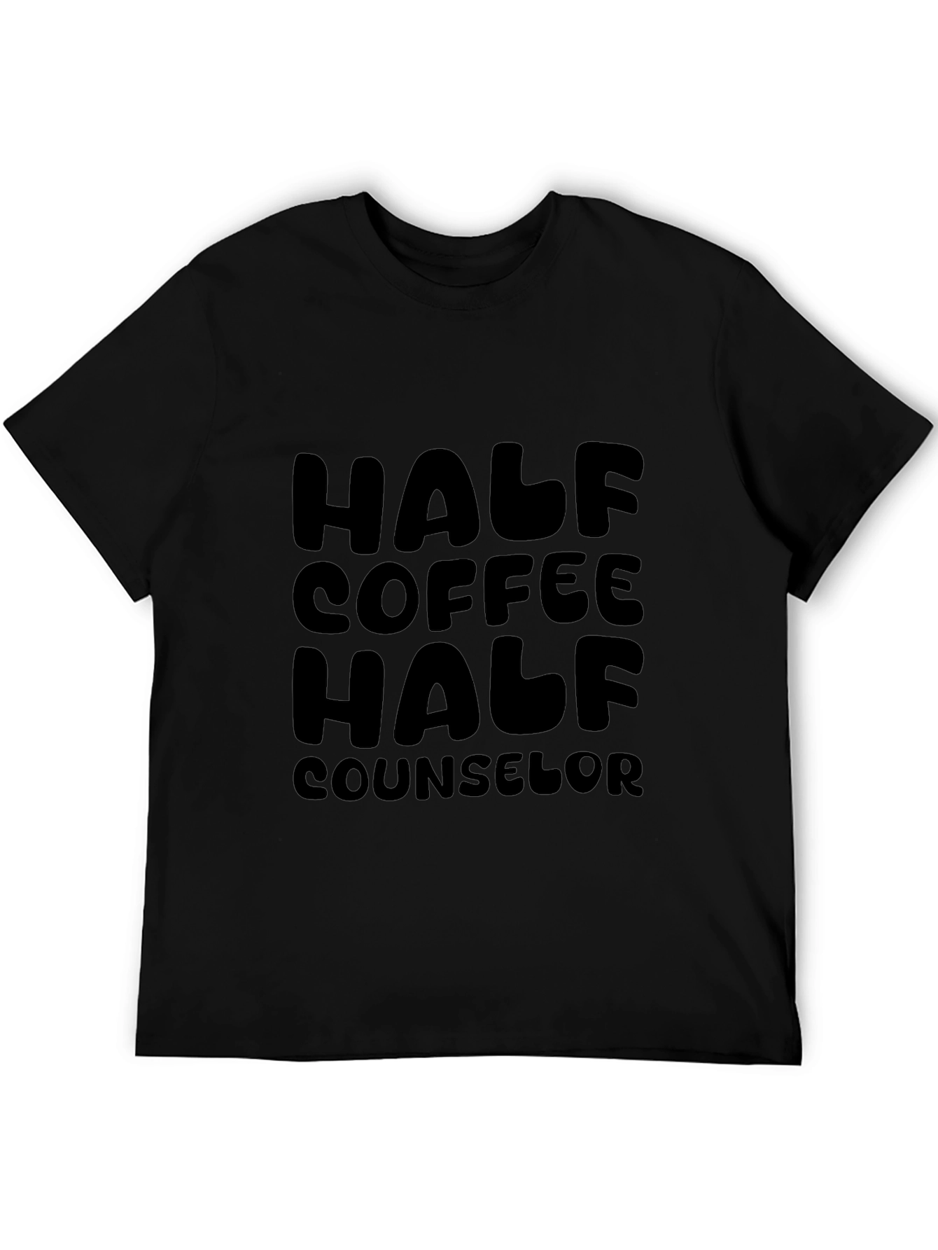 Half Coffee Half Counselor Graphic T-Shirt